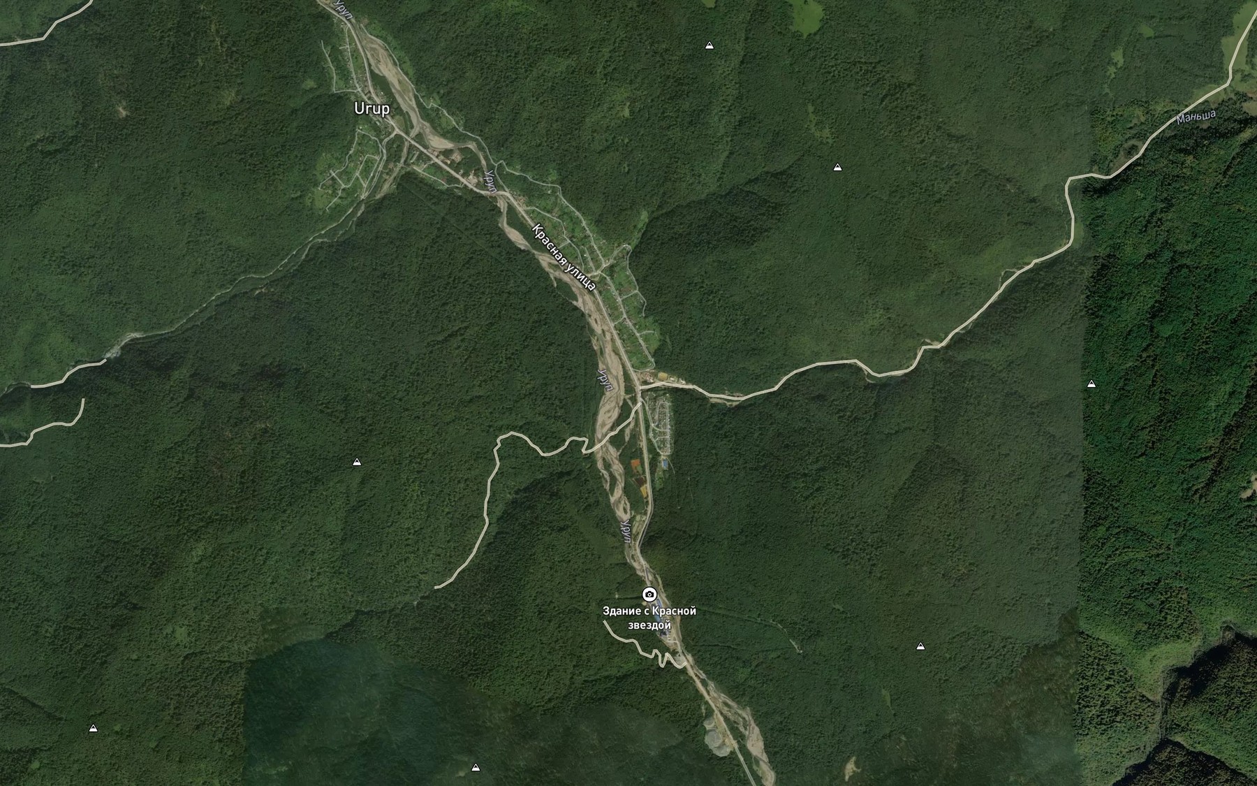 Satellite map of the Man'sha