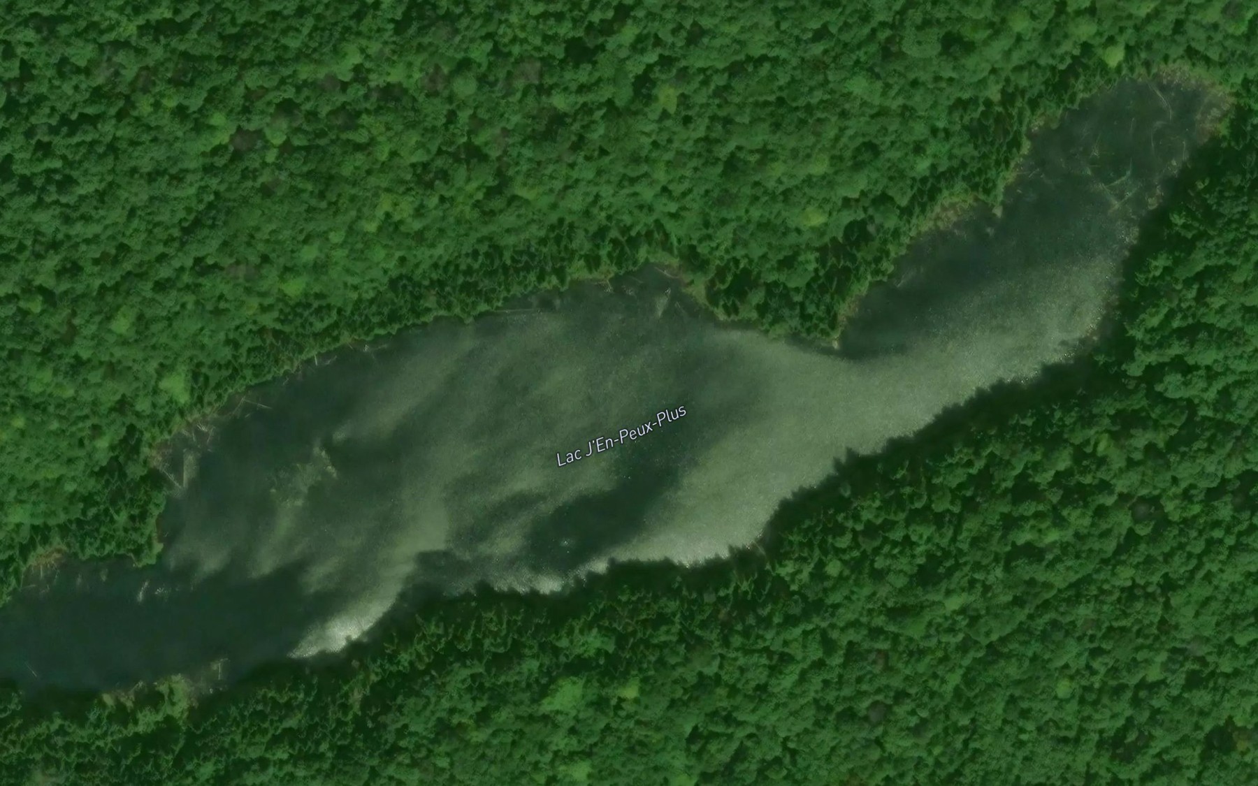 Satellite map of the Lac J'En-Peux-Plus
