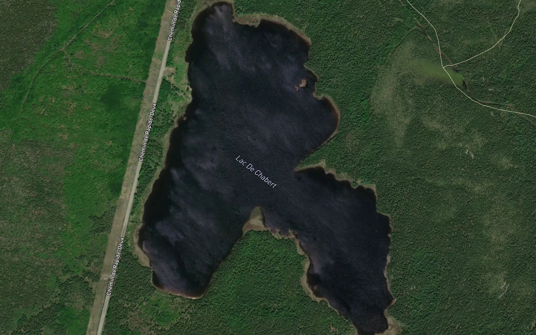 Satellite map of the Lac De Chabert