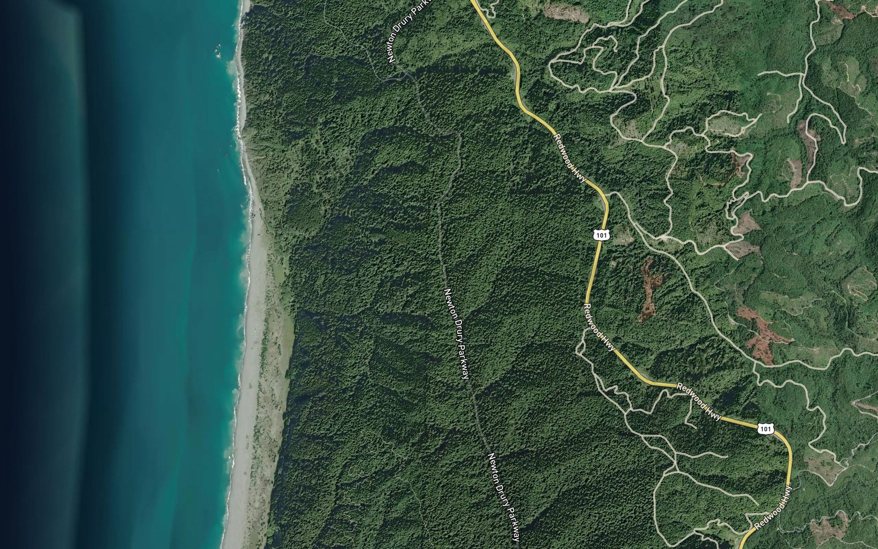 Satellite map of the Hope Creek