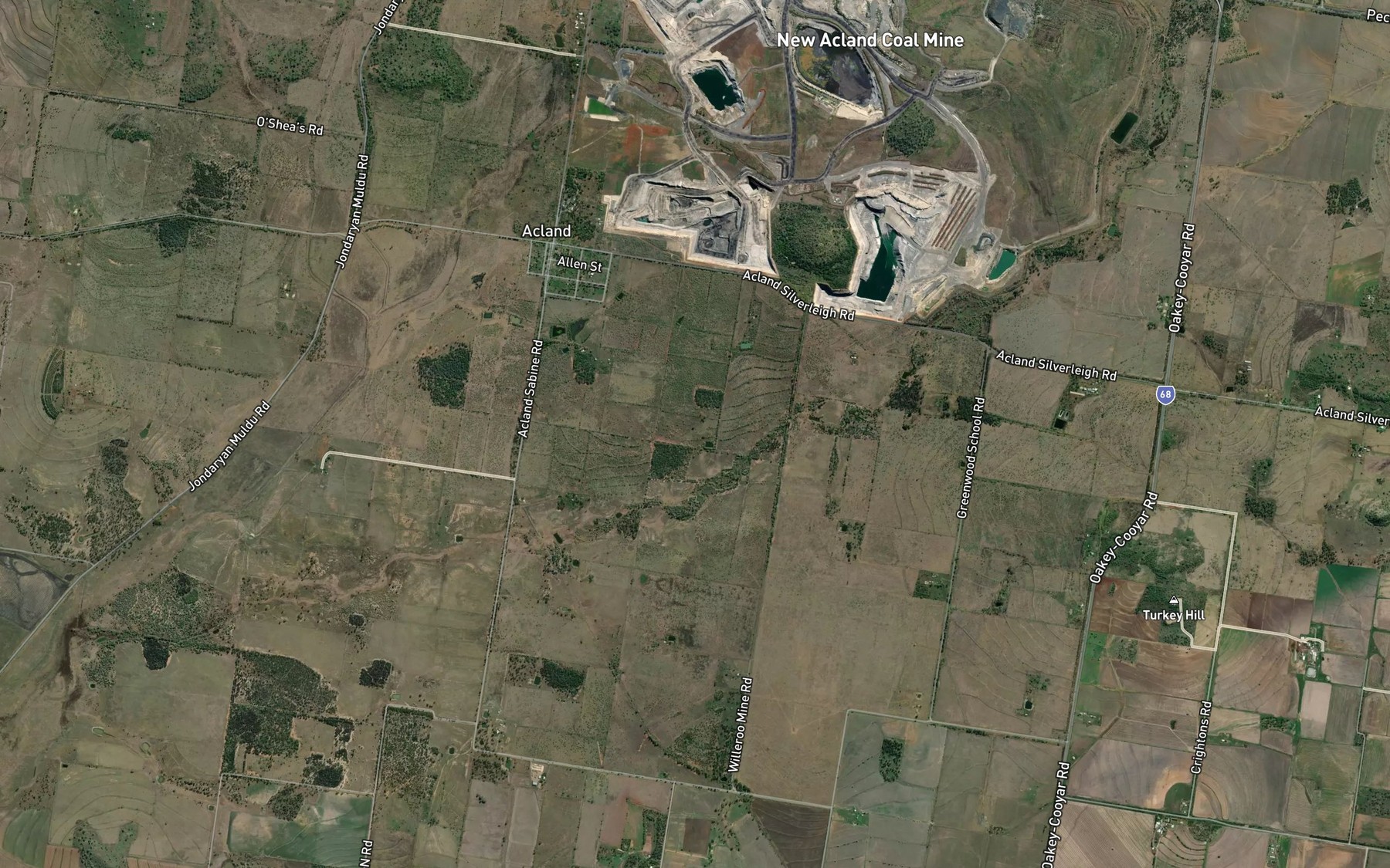 Satellite map of the Lagoon Creek