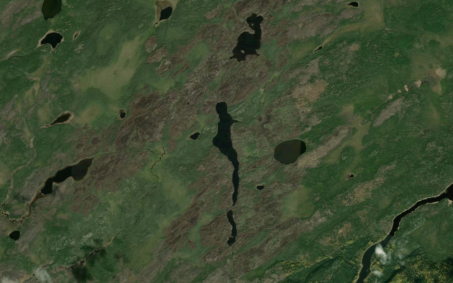 Satellite map of the Sturman Lake
