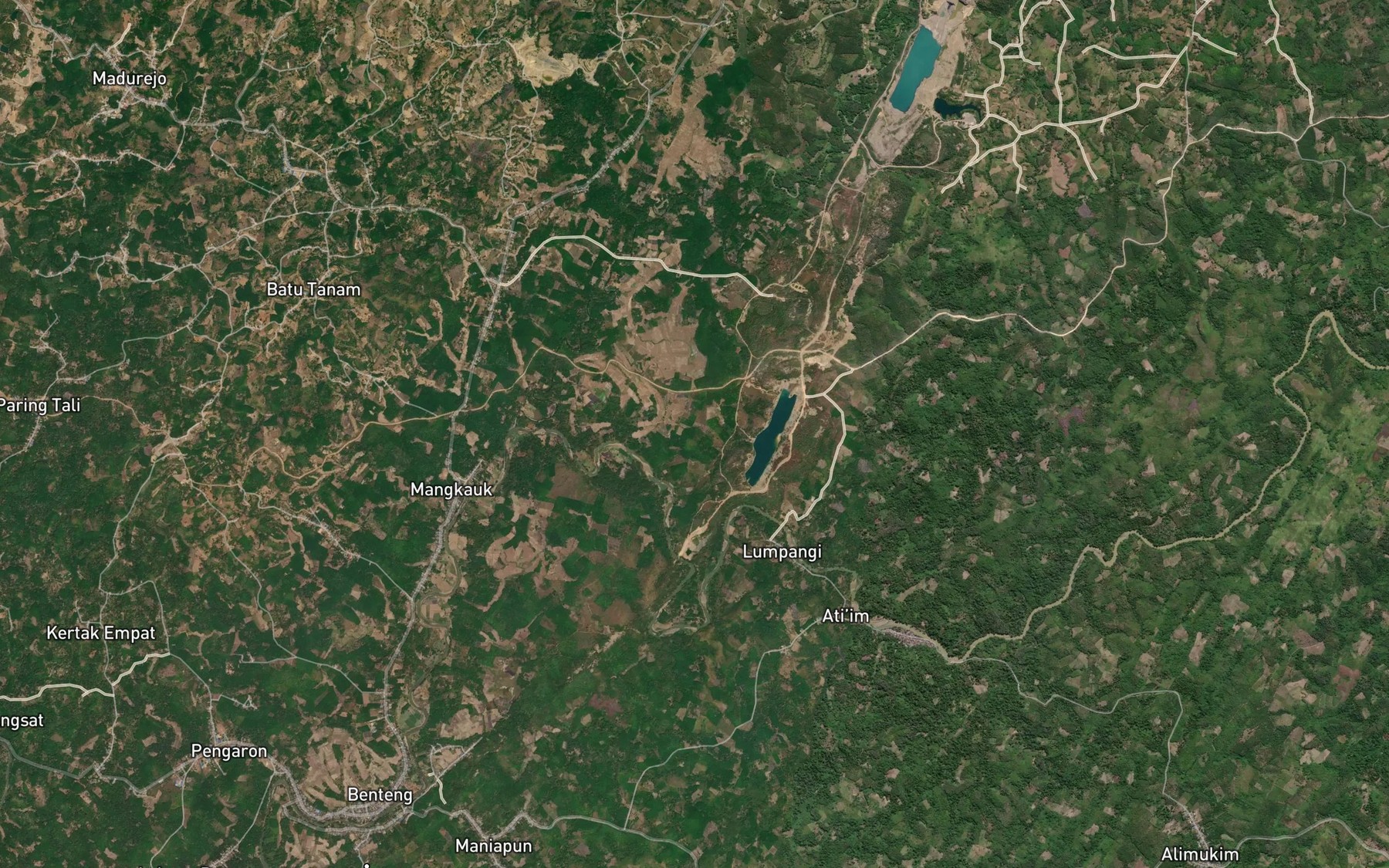 Satellite map of the Sungai Mangkaak