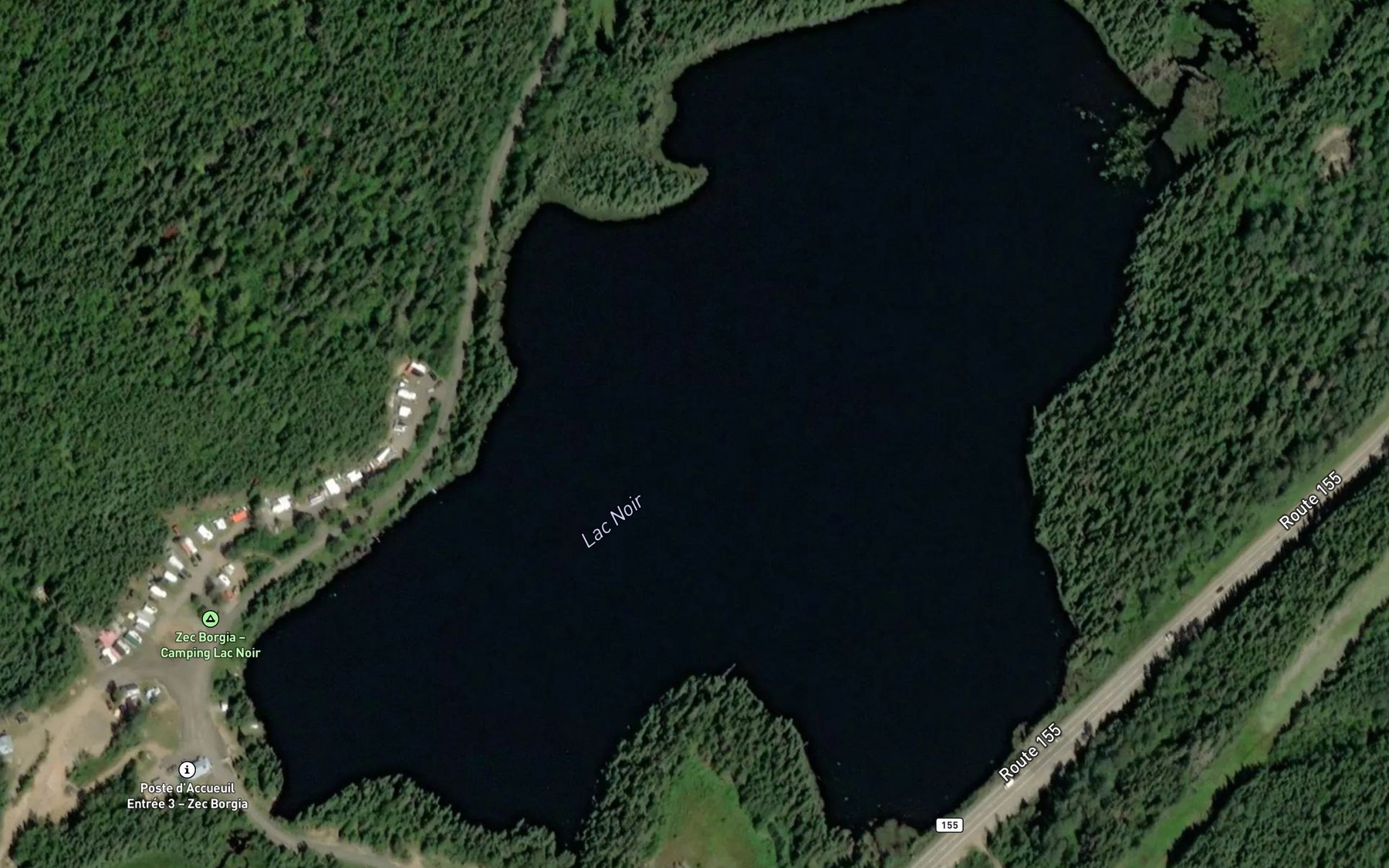 Satellite map of the Lac Noir