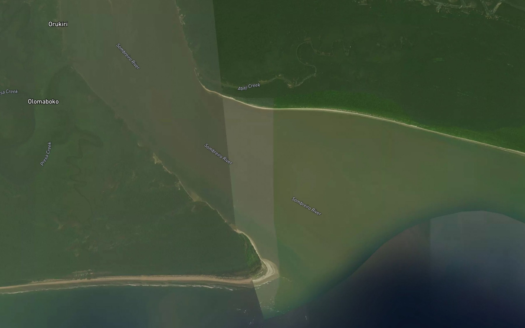 Satellite map of the Sambreiro