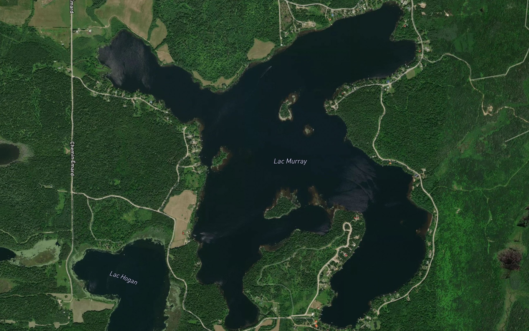 Satellite map of the Lac Murray