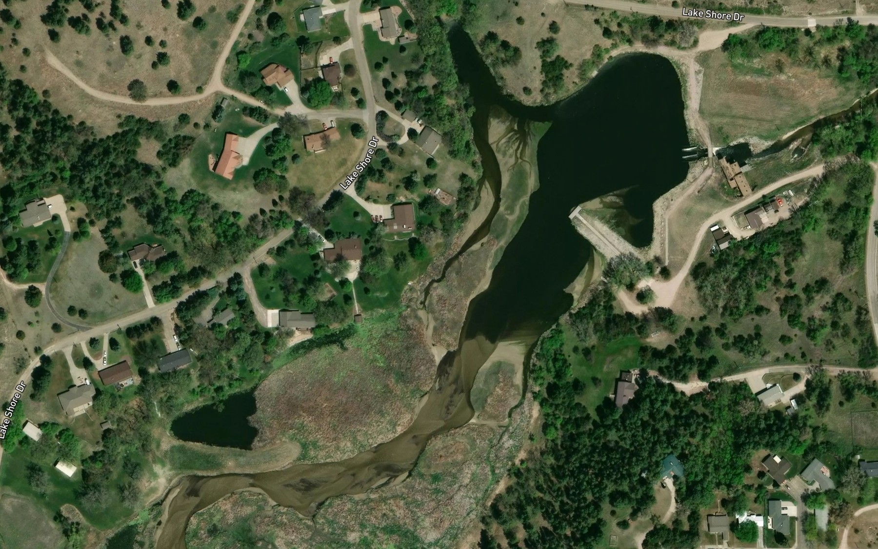 Satellite map of the Mill Pond