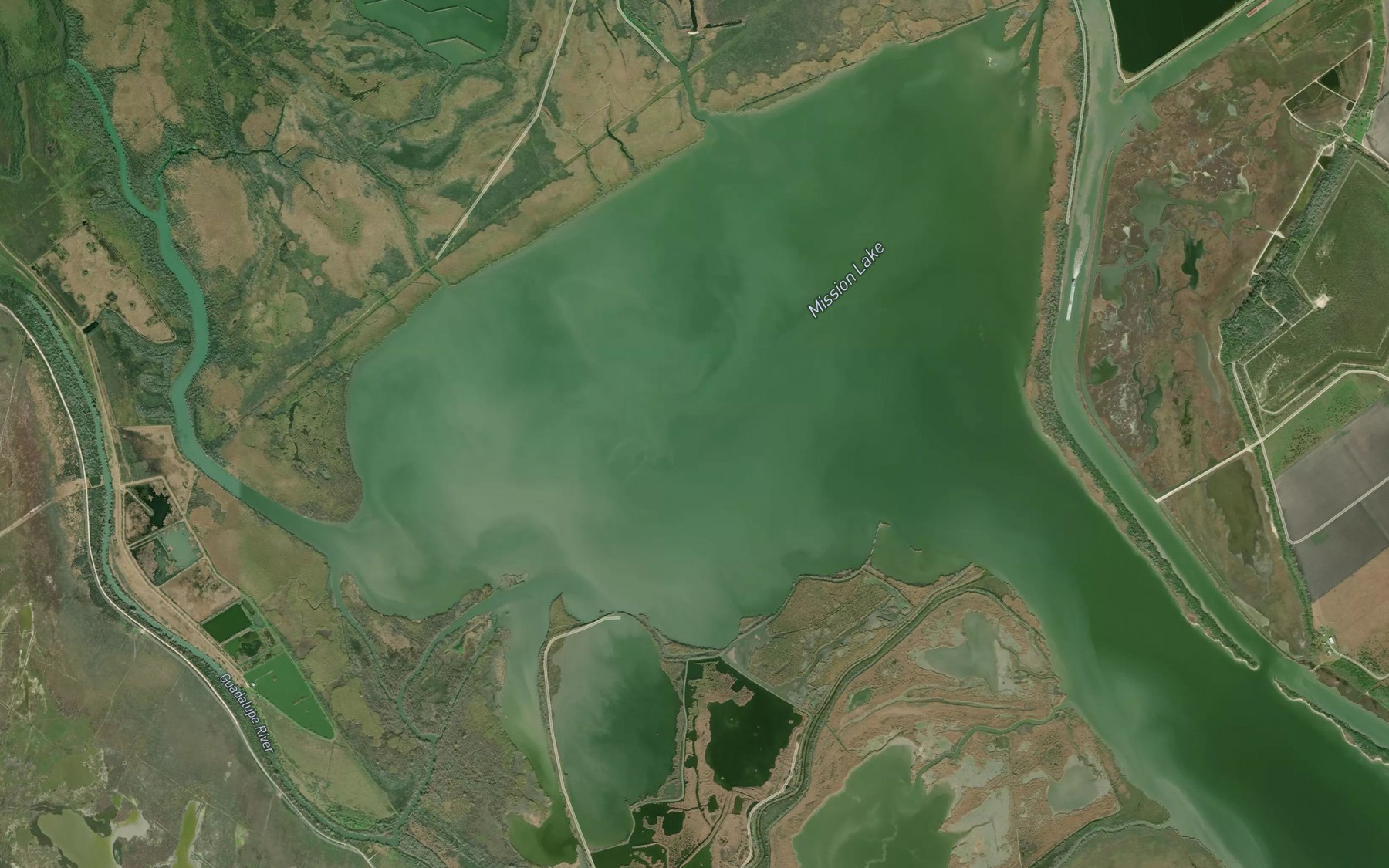 Satellite map of the Mission Lake