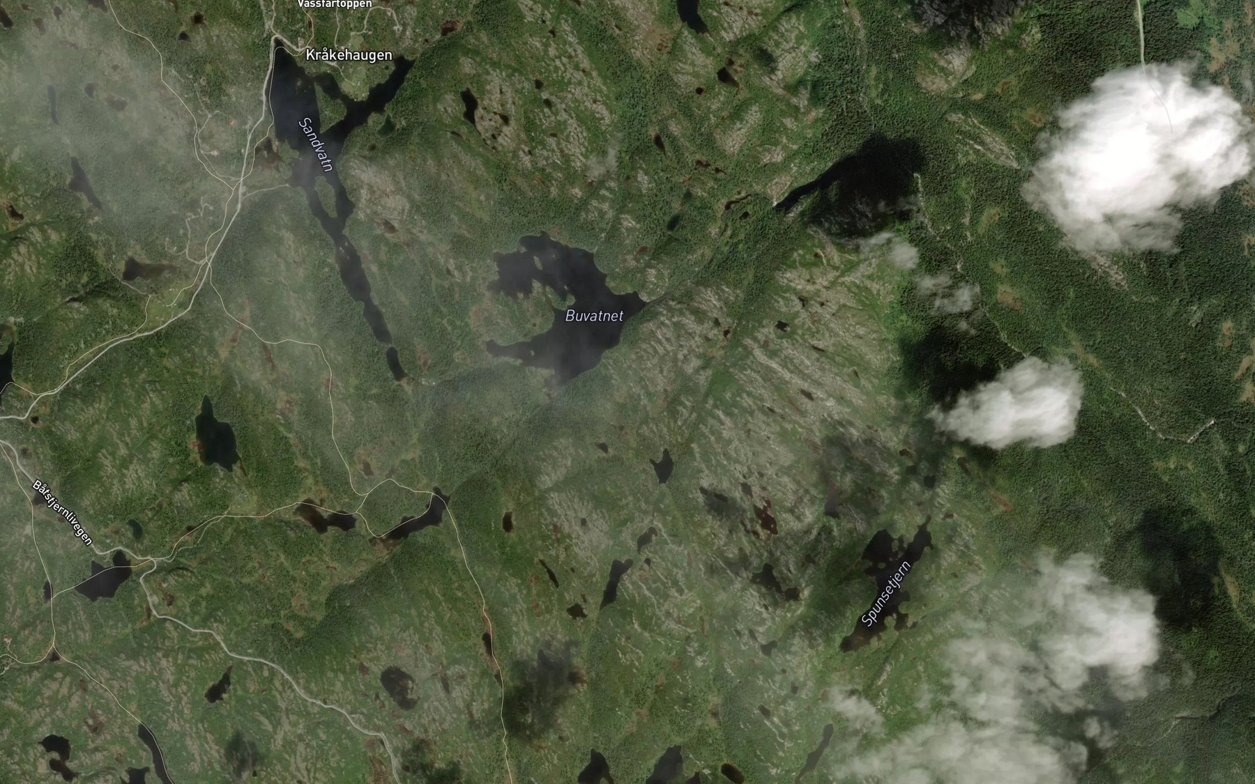Satellite map of the Hestlidalbekken