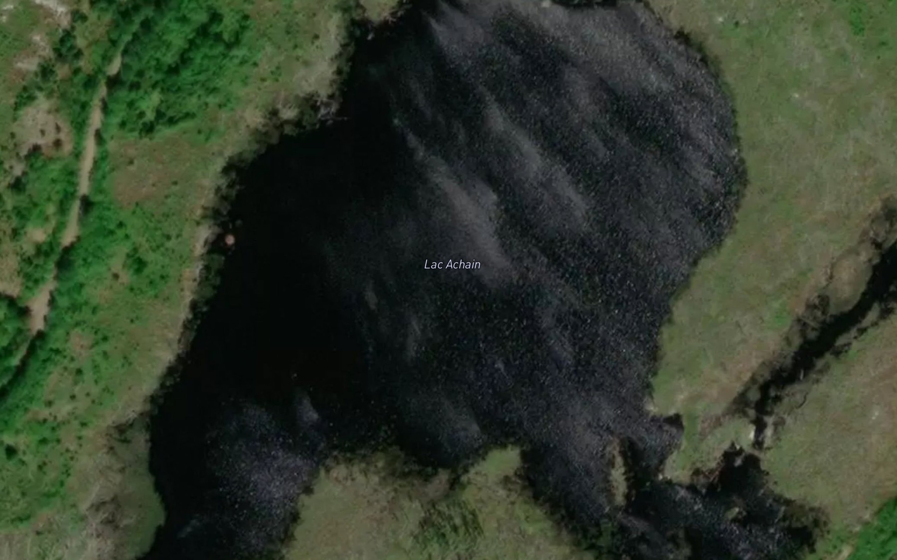 Satellite map of the Lac Achain