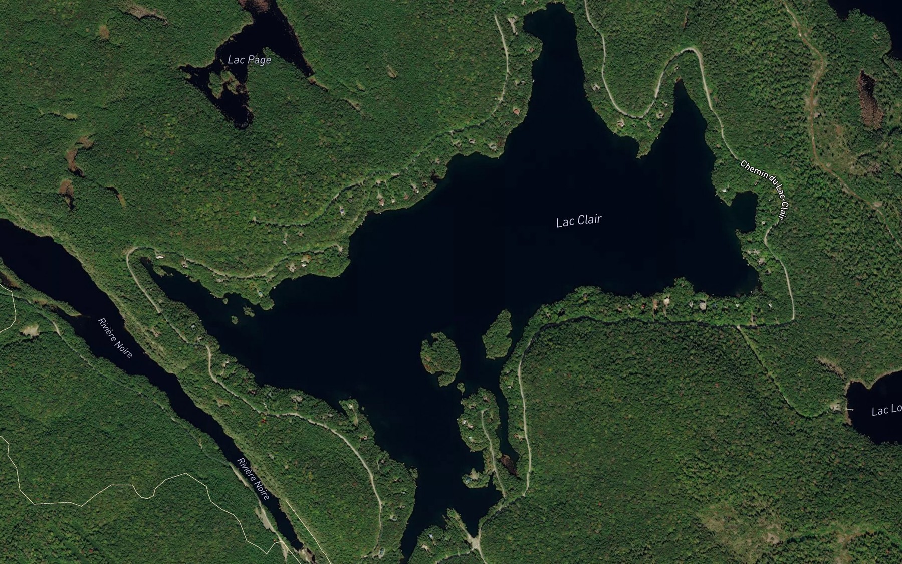 Satellite map of the Lac Clair