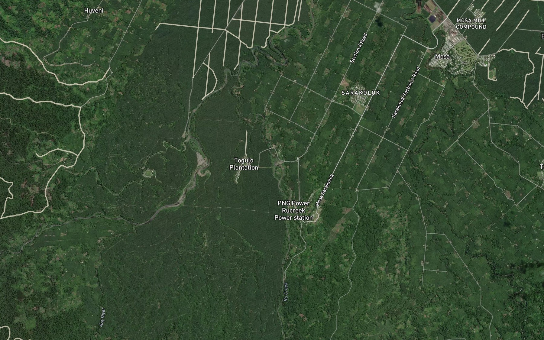 Satellite map of the Kear Creek