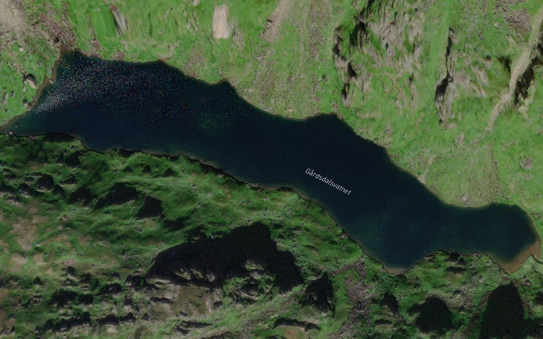 Satellite map of the Gardsdalsvatnet