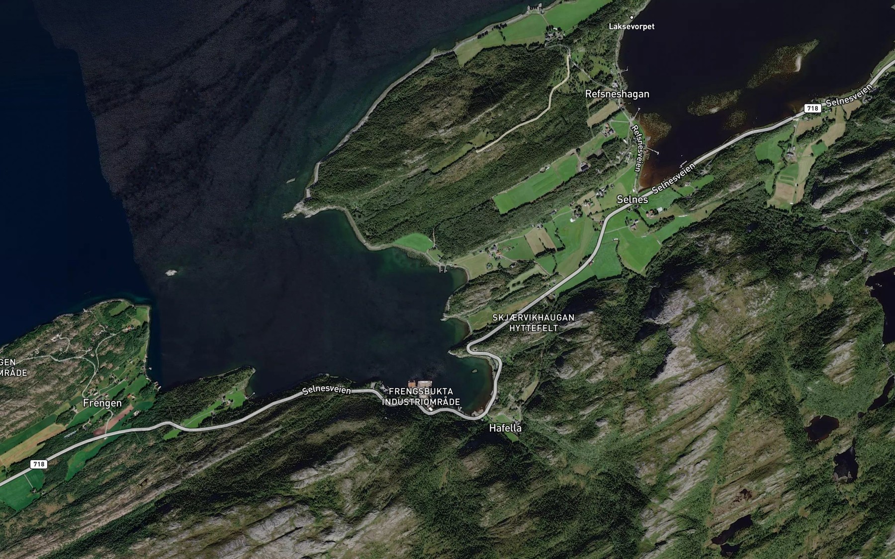 Satellite map of the Gangstobukta