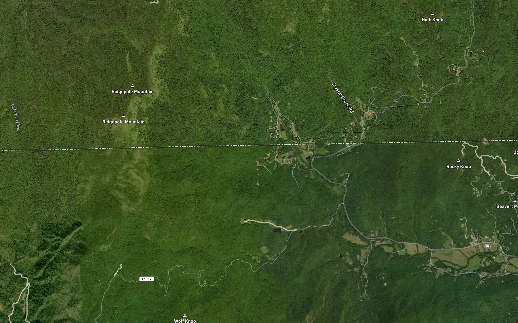 Satellite map of the Asa Cove