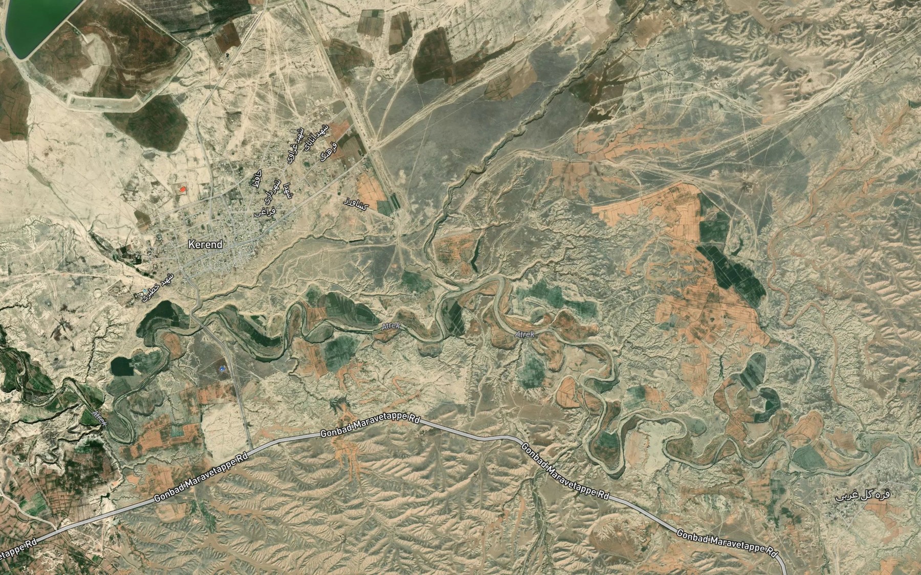 Satellite map of the Kal-e Shur