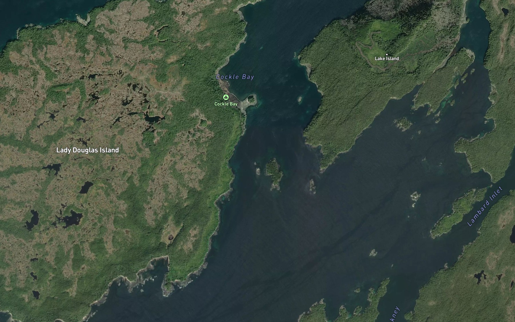 Satellite map of the Colonel Reef
