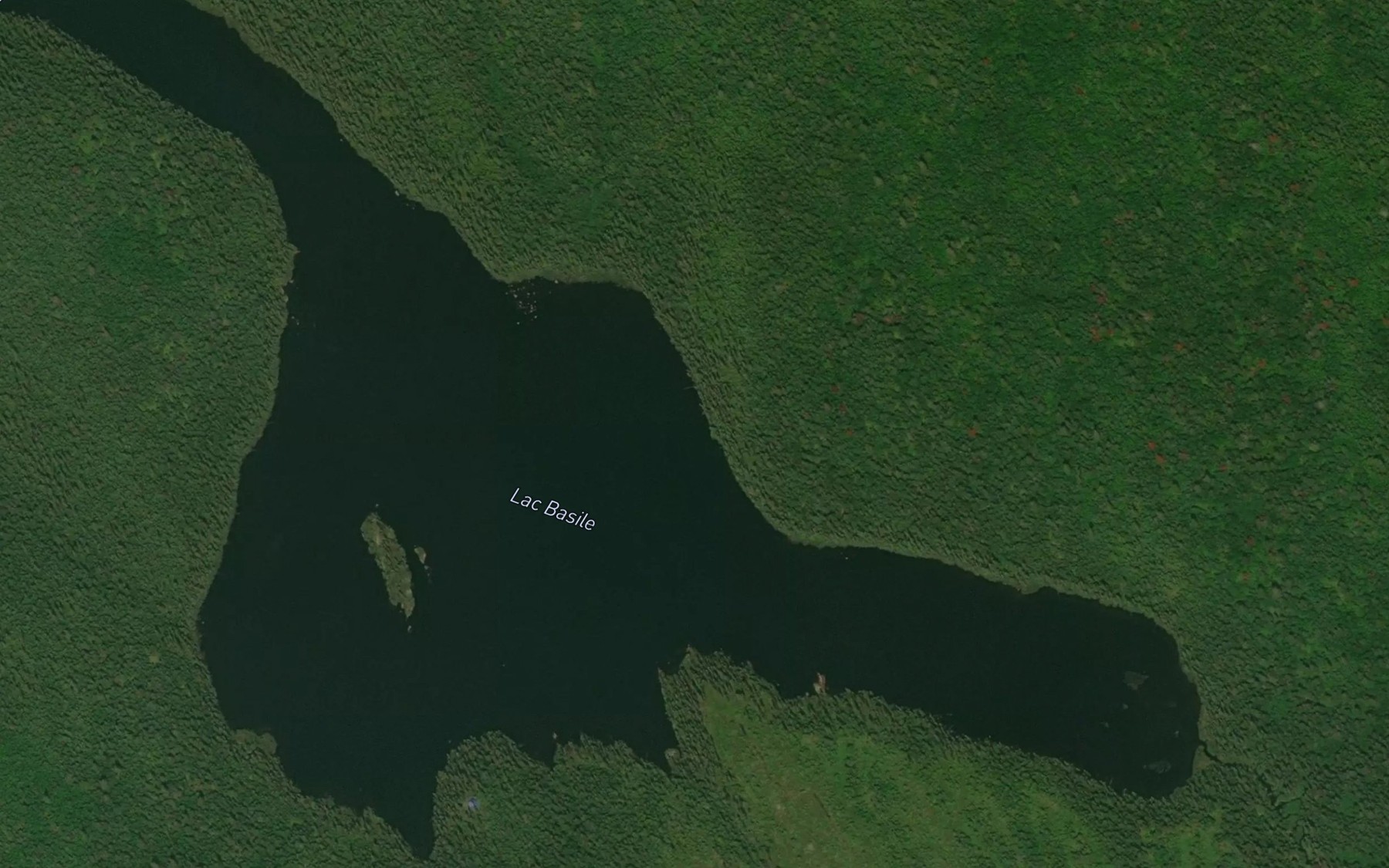 Satellite map of the Lac Basile