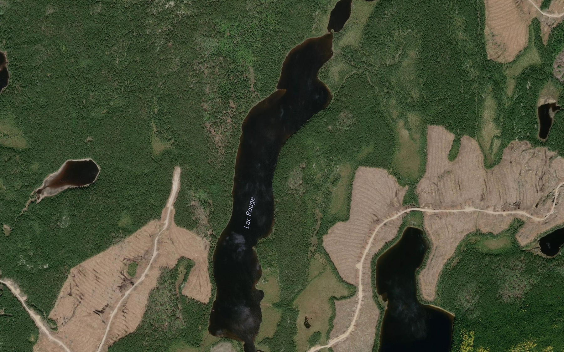Satellite map of the Lac Rouge