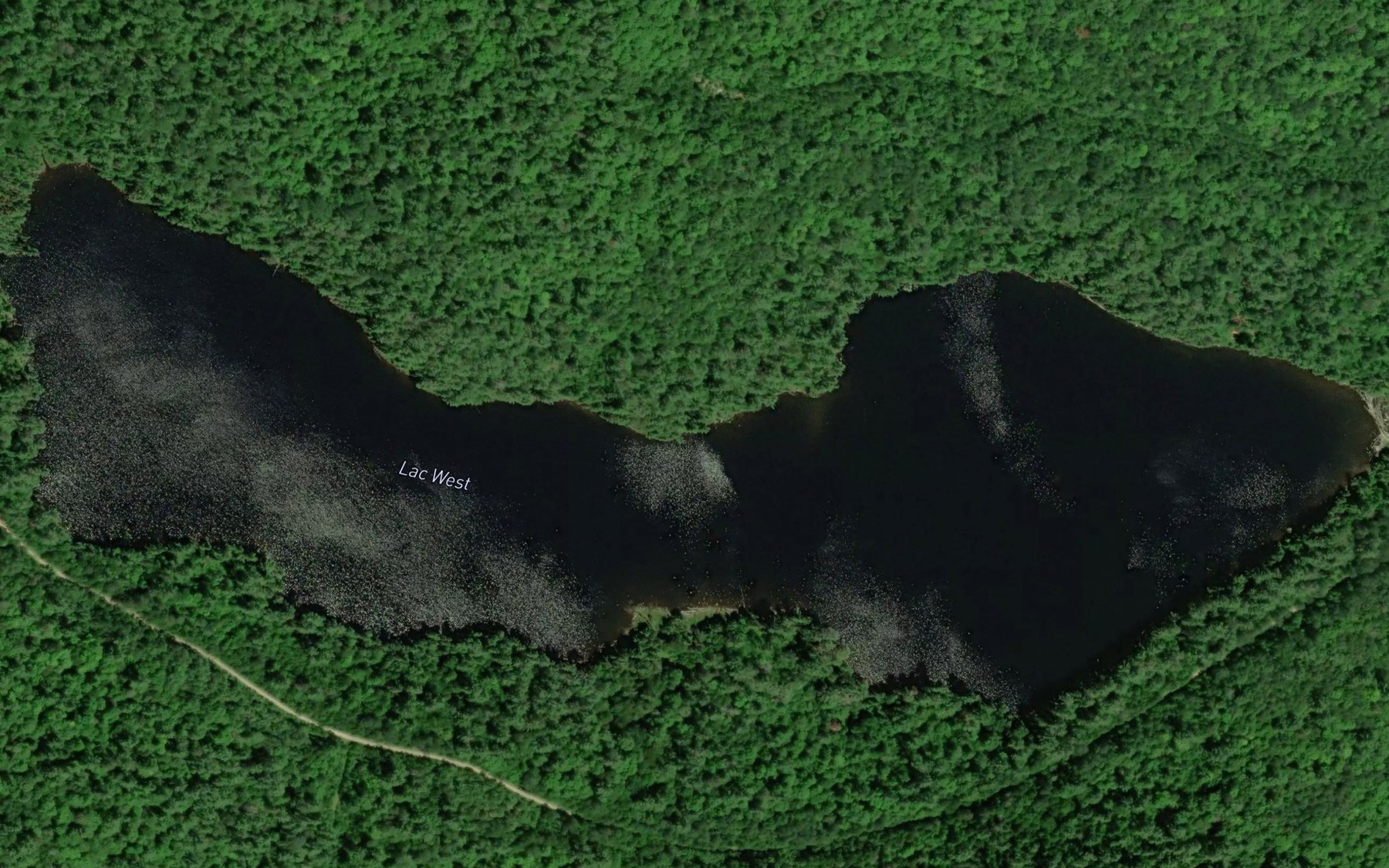 Satellite map of the Lac West