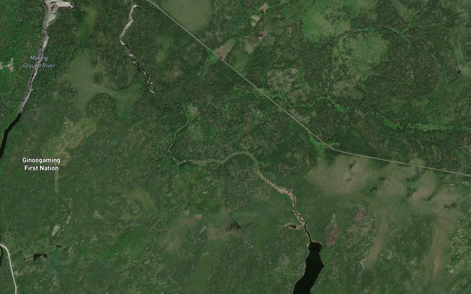 Satellite map of the Phipps Creek