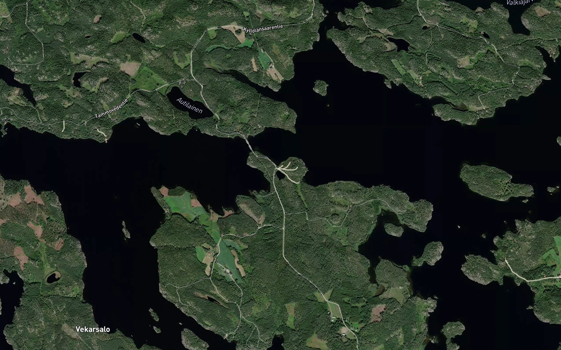 Satellite map of the Kukkarolampi