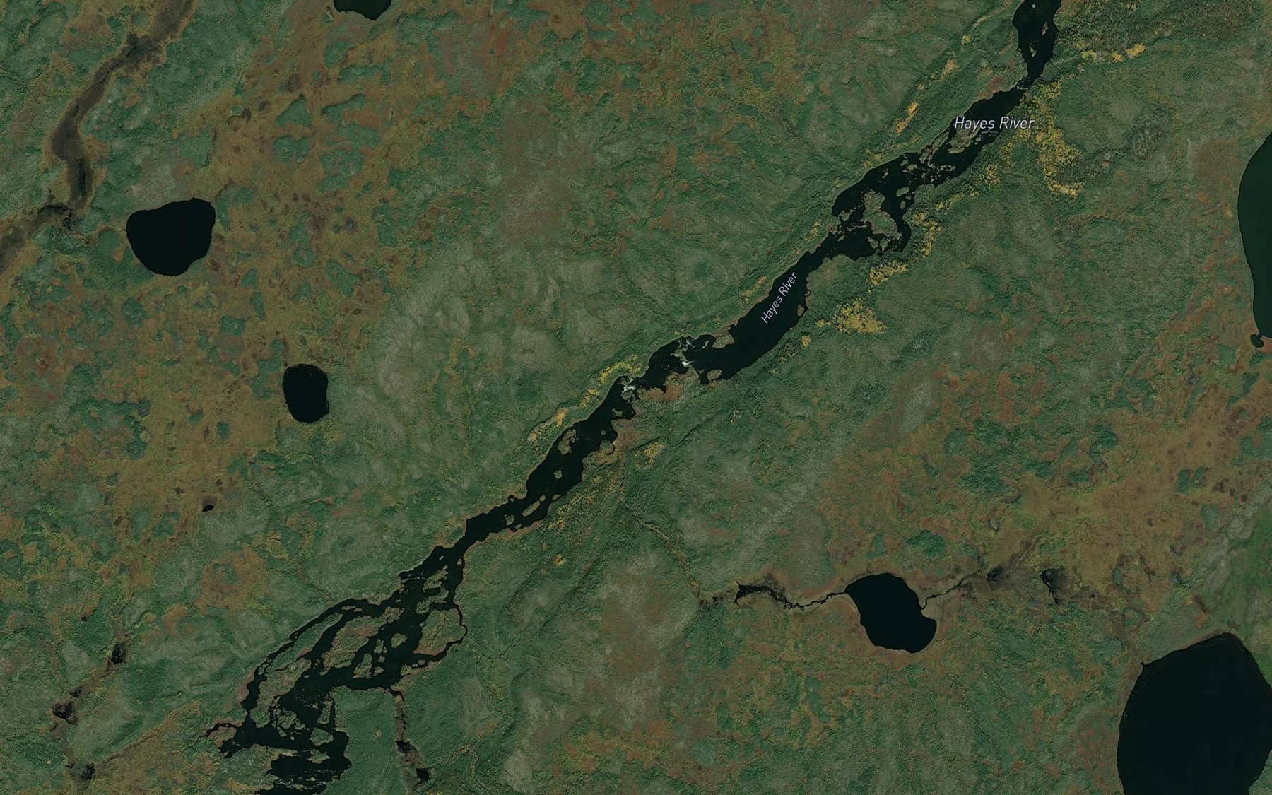 Satellite map of the Kakwa Rapids