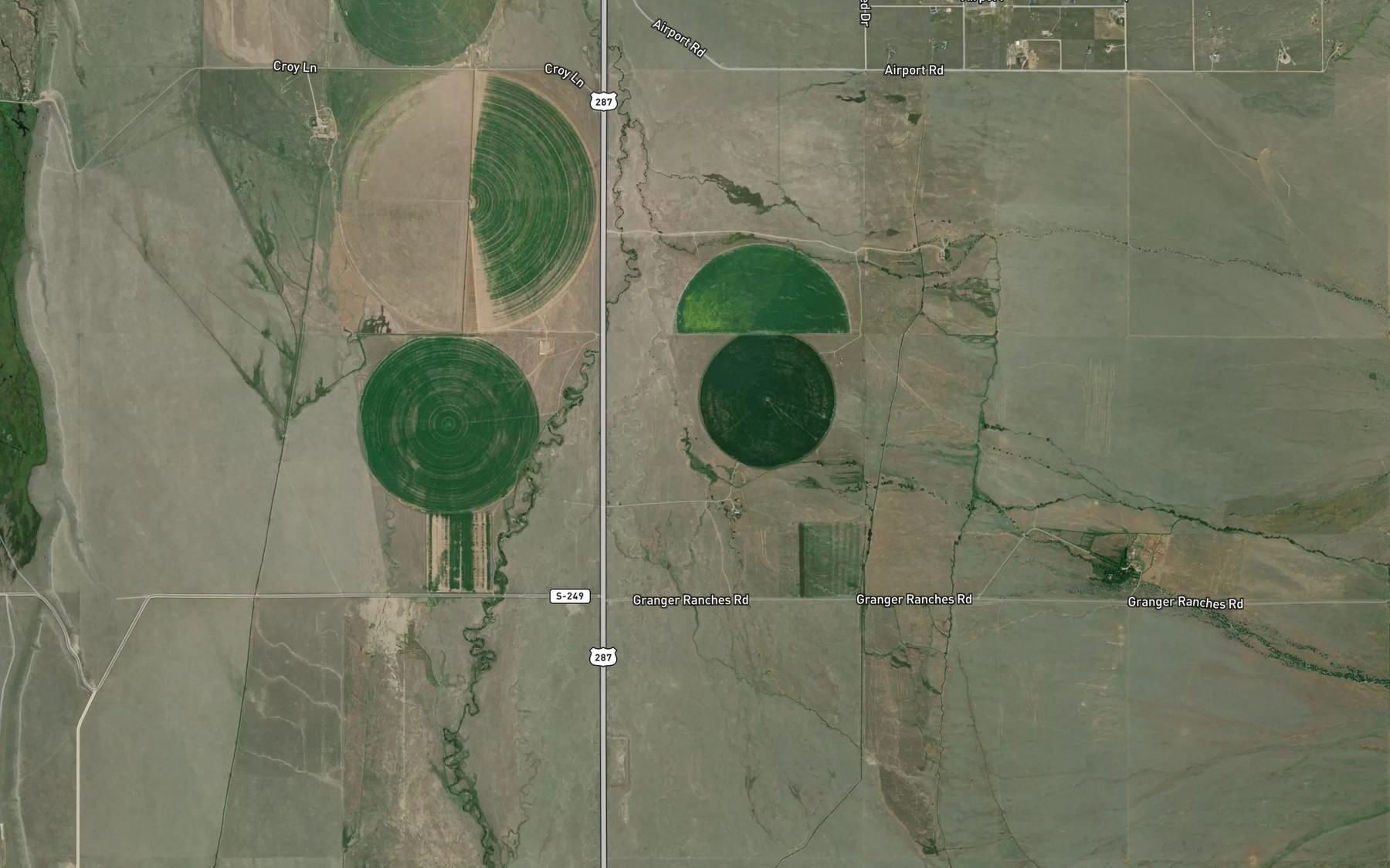 Satellite map of the Mill Creek