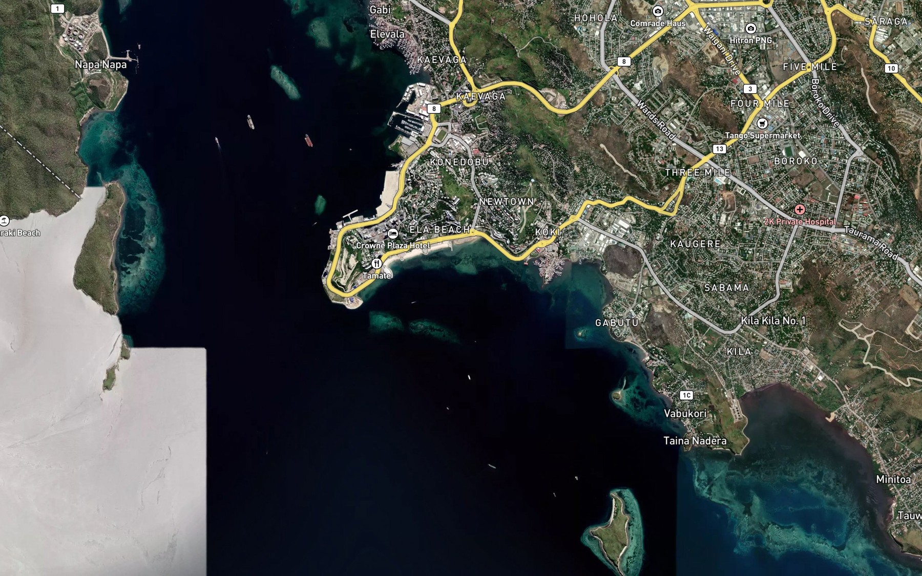 Satellite map of the Walter Bay