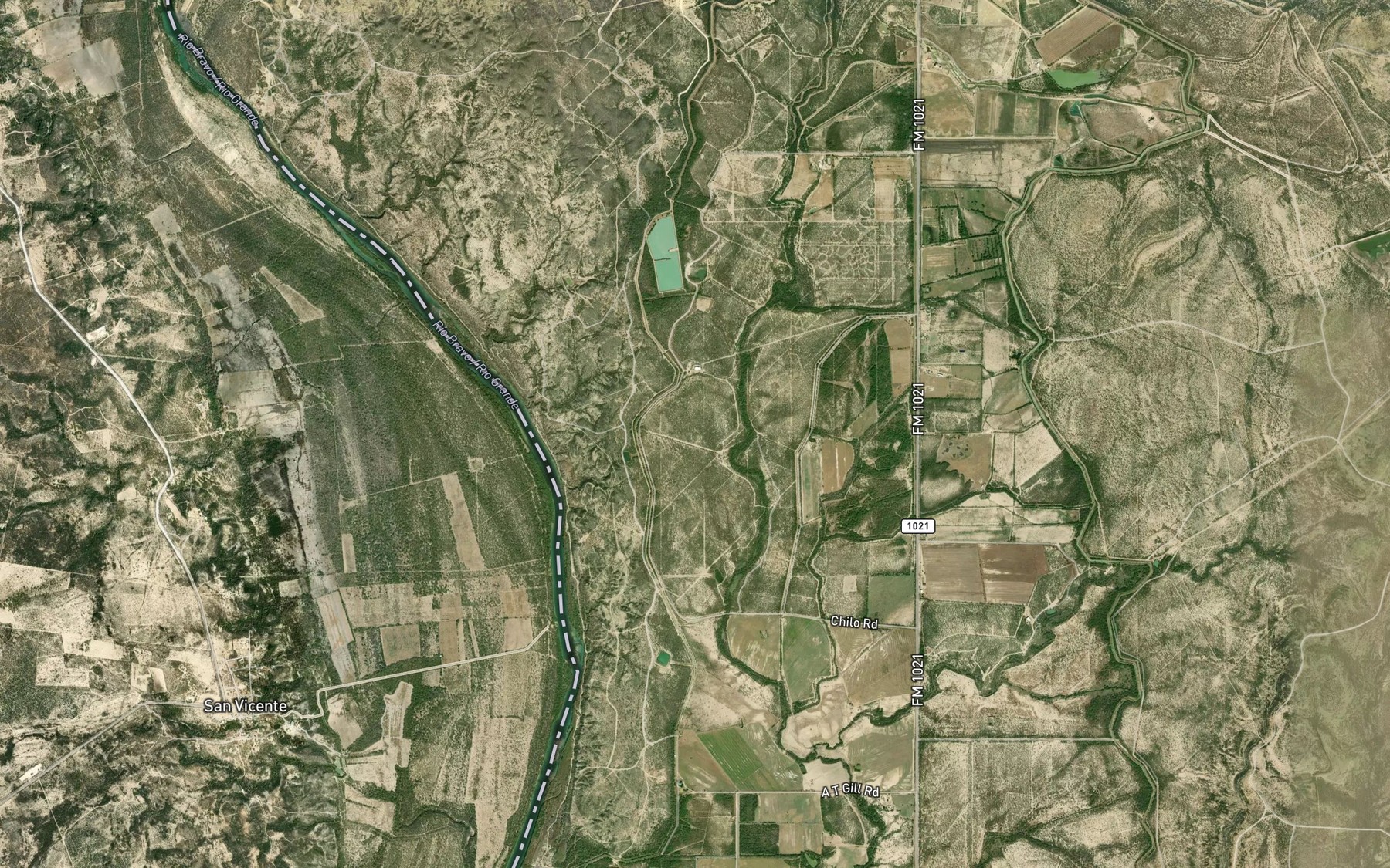 Satellite map of the Indio Lake