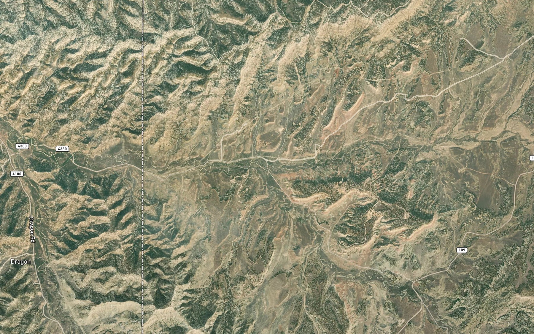 Satellite map of the Texas Creek