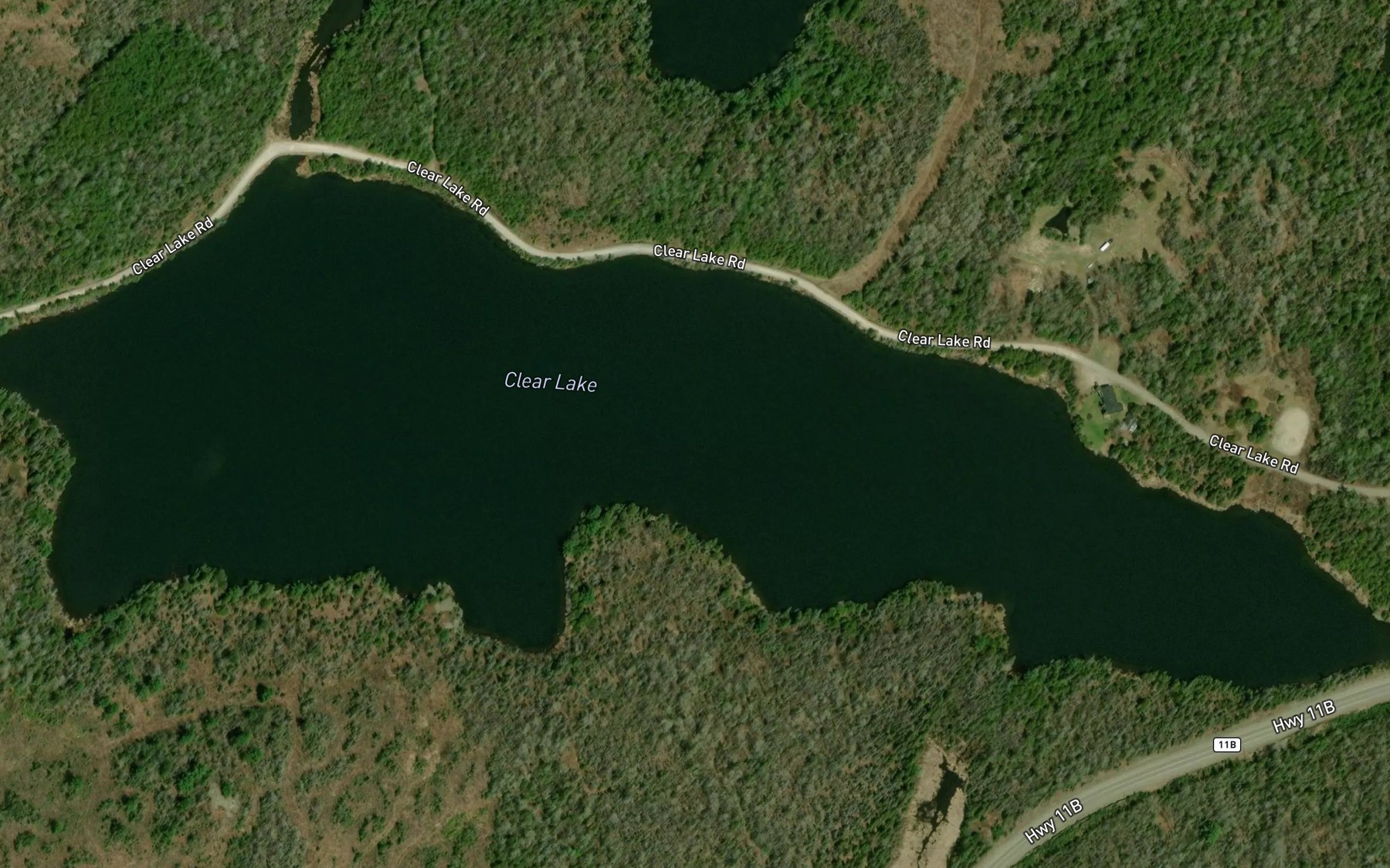 Satellite map of the Clear Lake