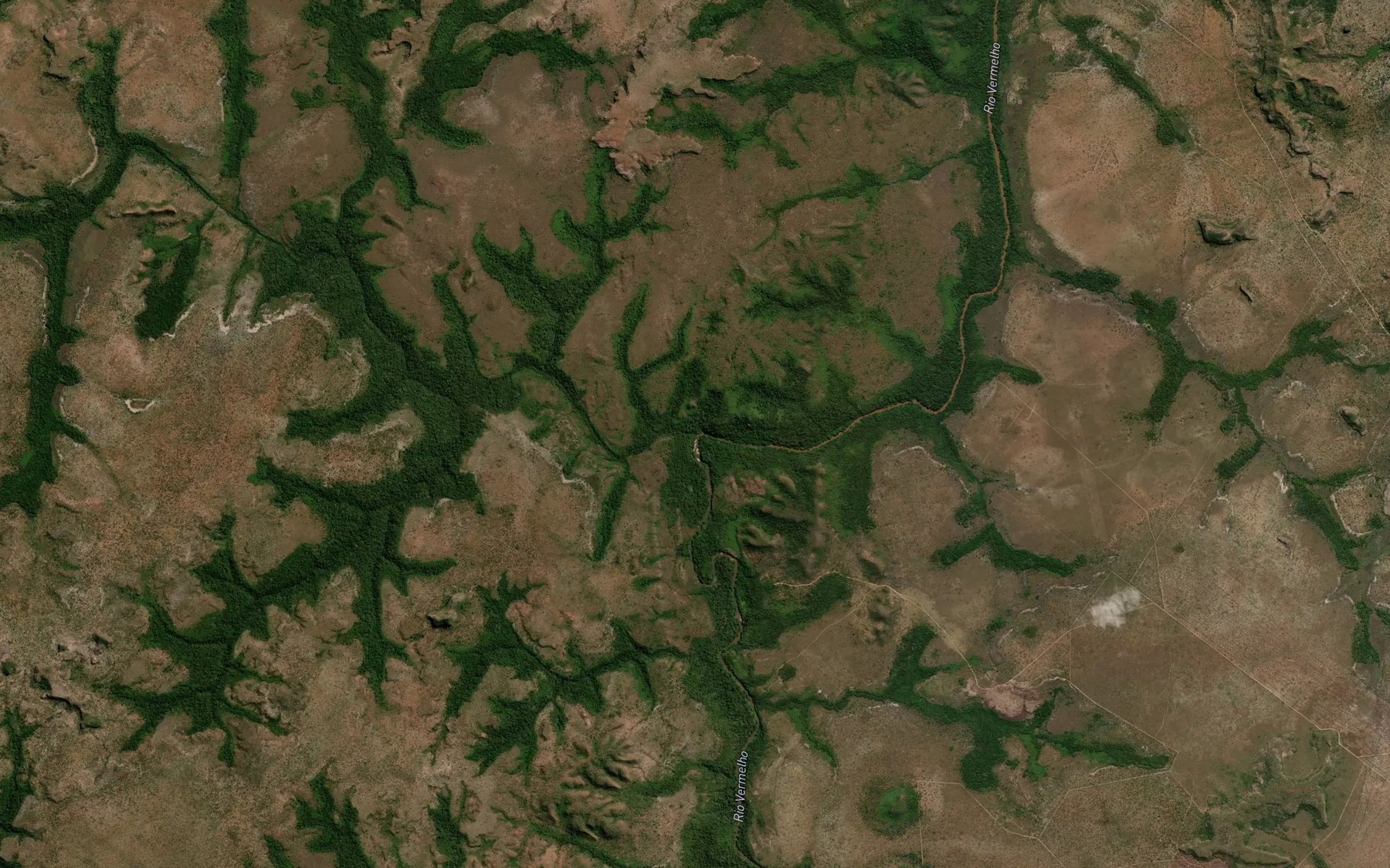 Satellite map of the Ribeirao Urucu