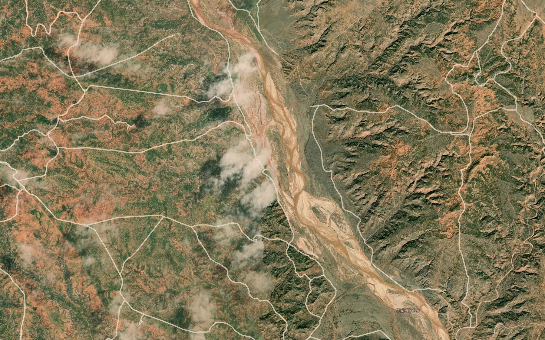 Satellite map of the Horse Creek