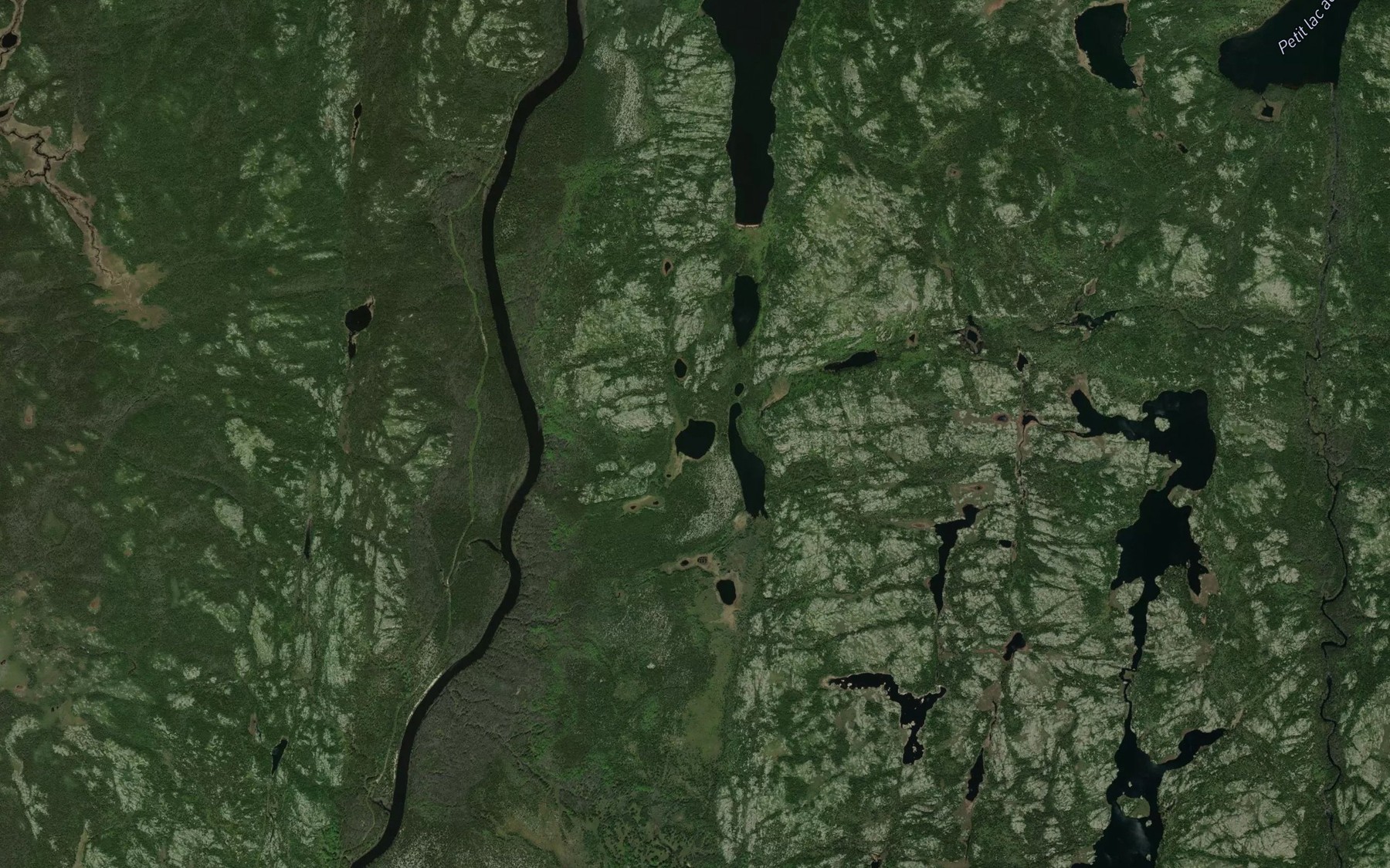 Satellite map of the Lac Geroult