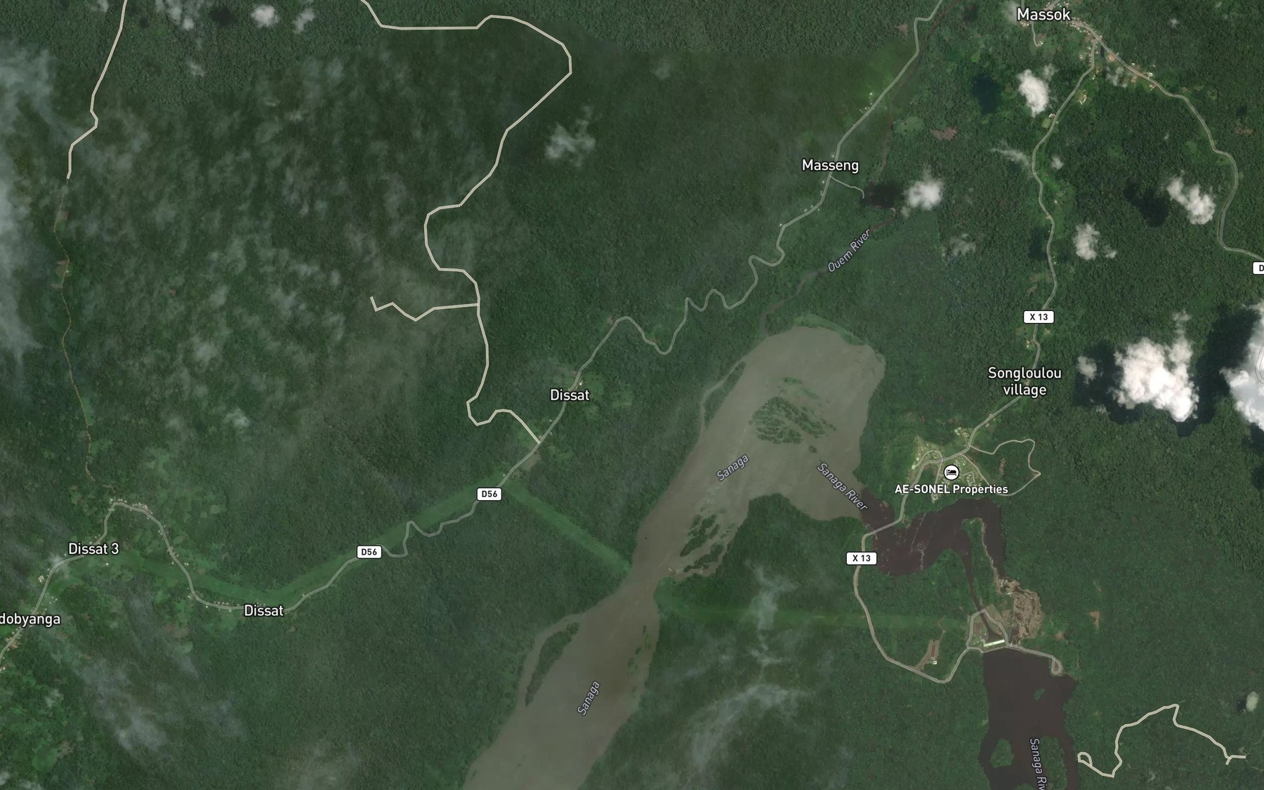 Satellite map of the Ouem