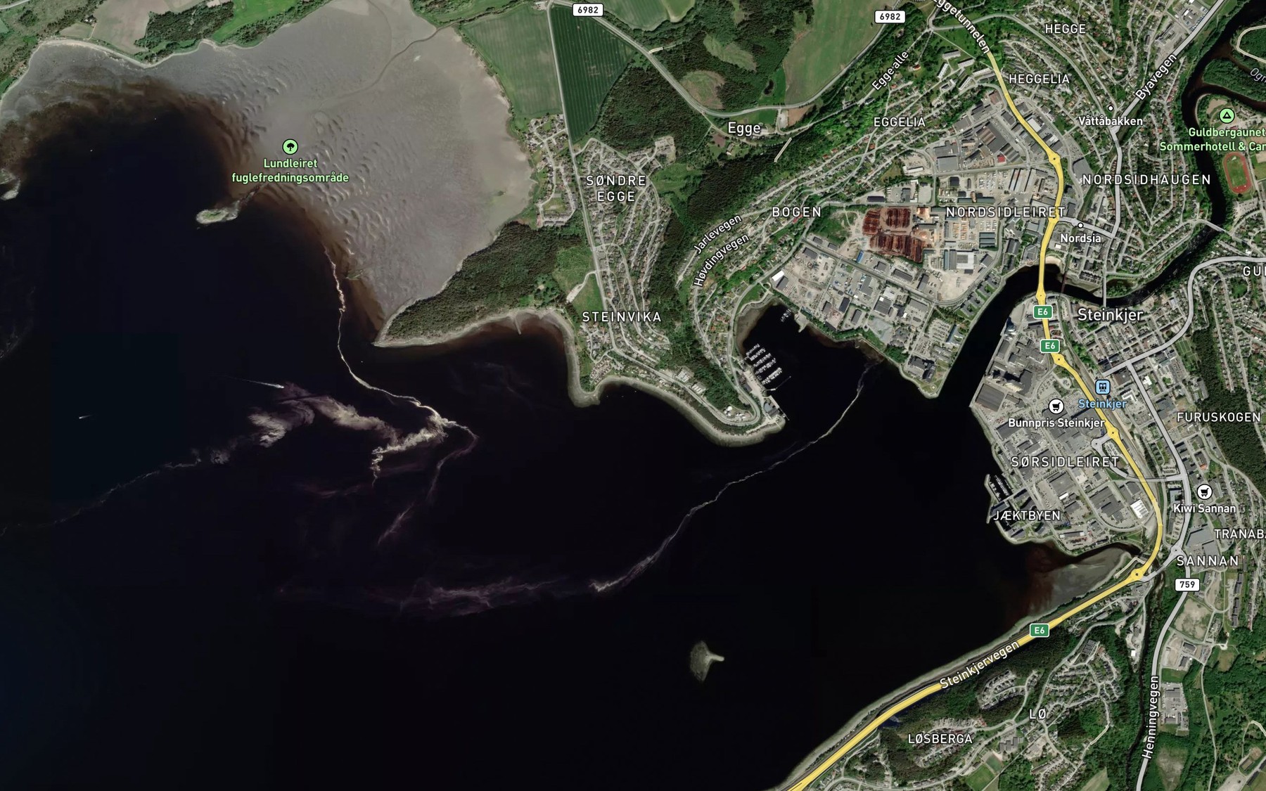 Satellite map of the Steinvika