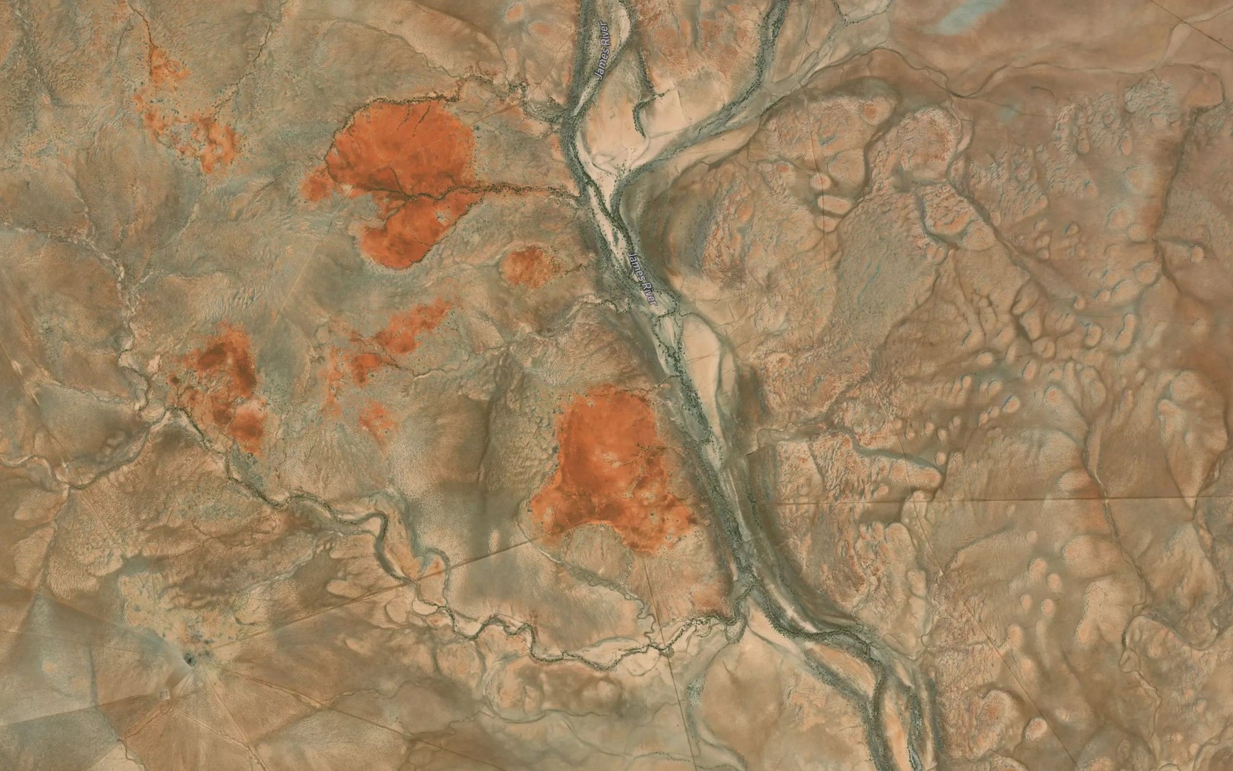 Satellite map of the Avon Creek
