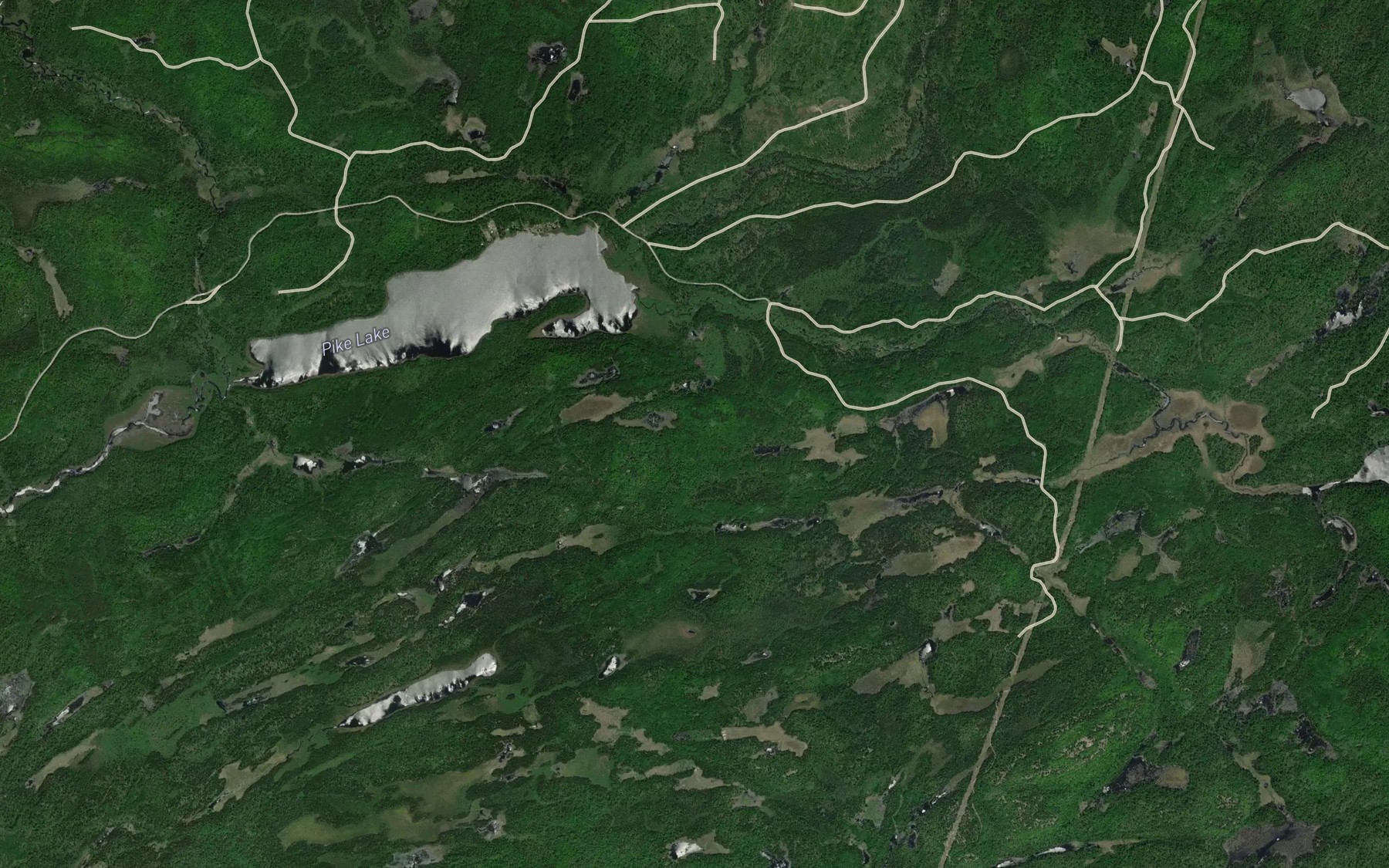 Satellite map of the Lynch Creek