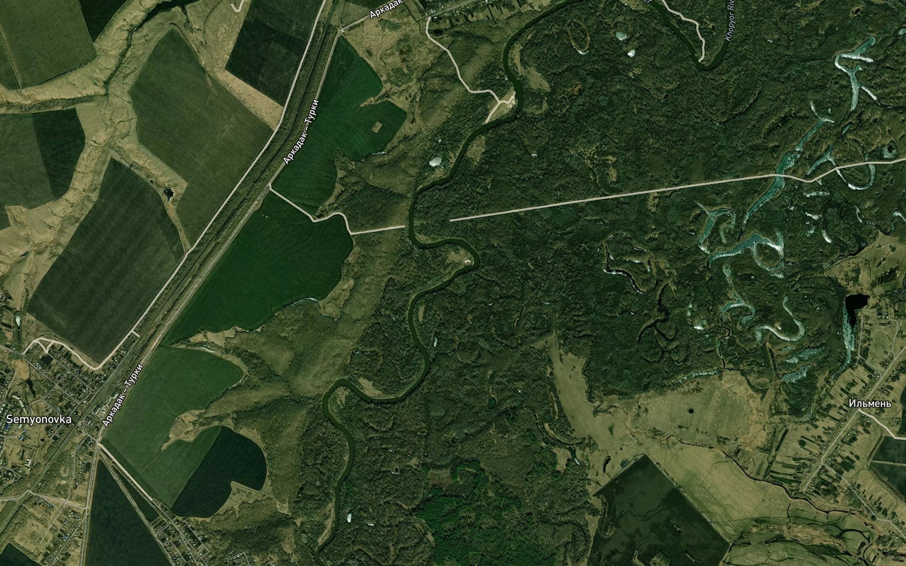 Satellite map of the Ol'shanka