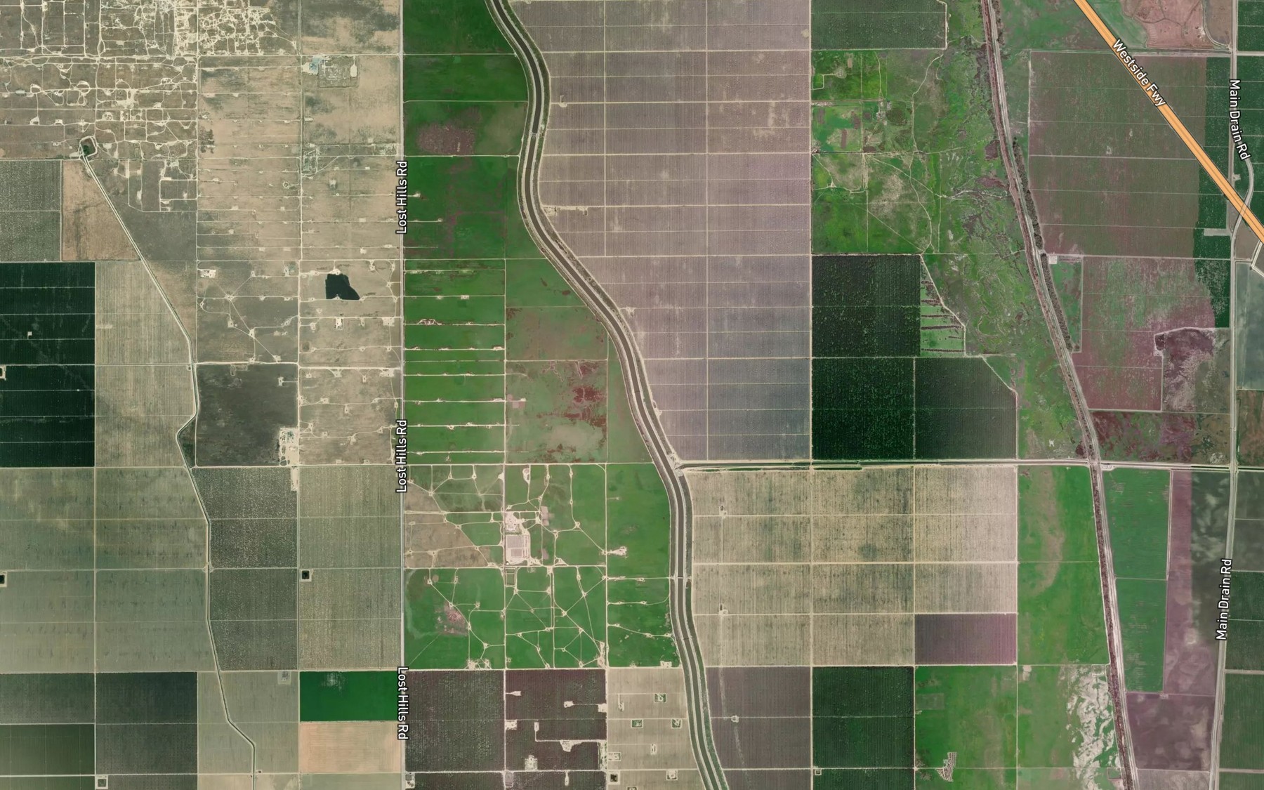 Satellite map of the Governor Edmund G Brown California Aqueduct