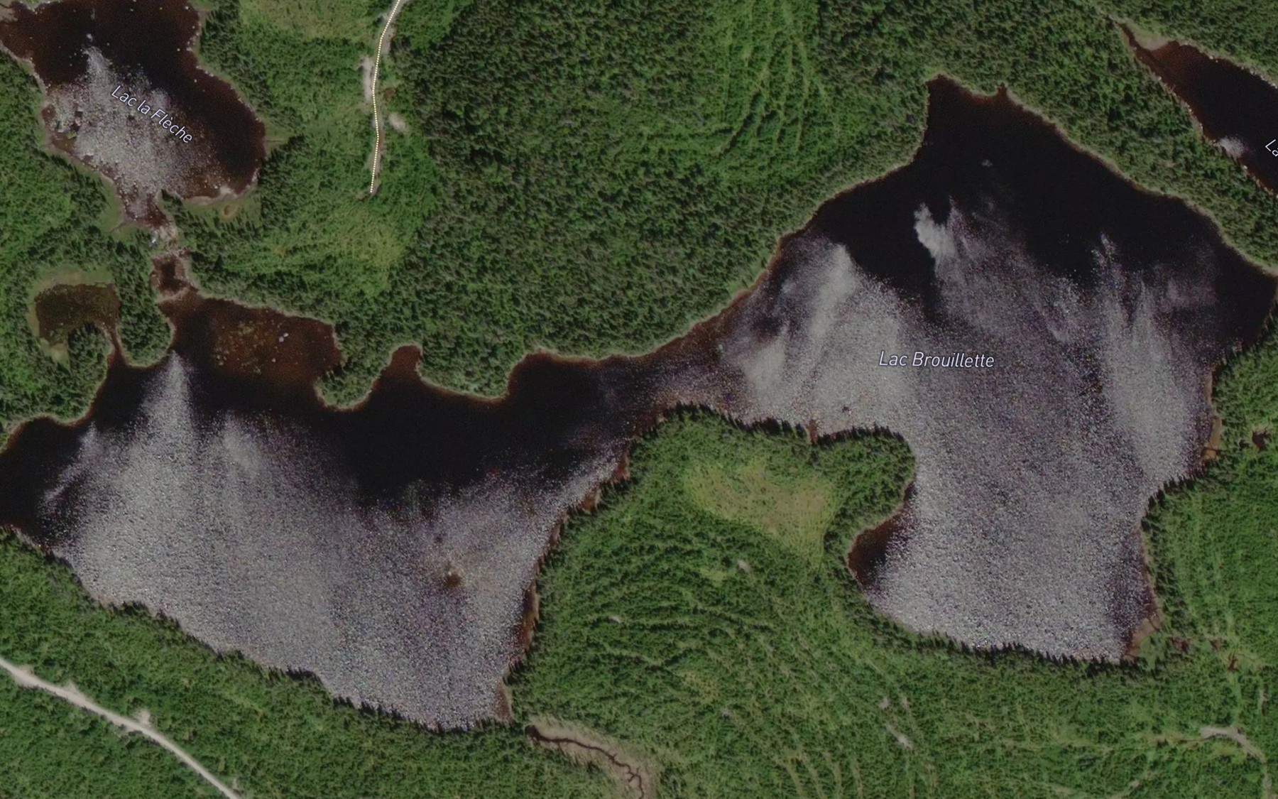 Satellite map of the Lac Brouillette