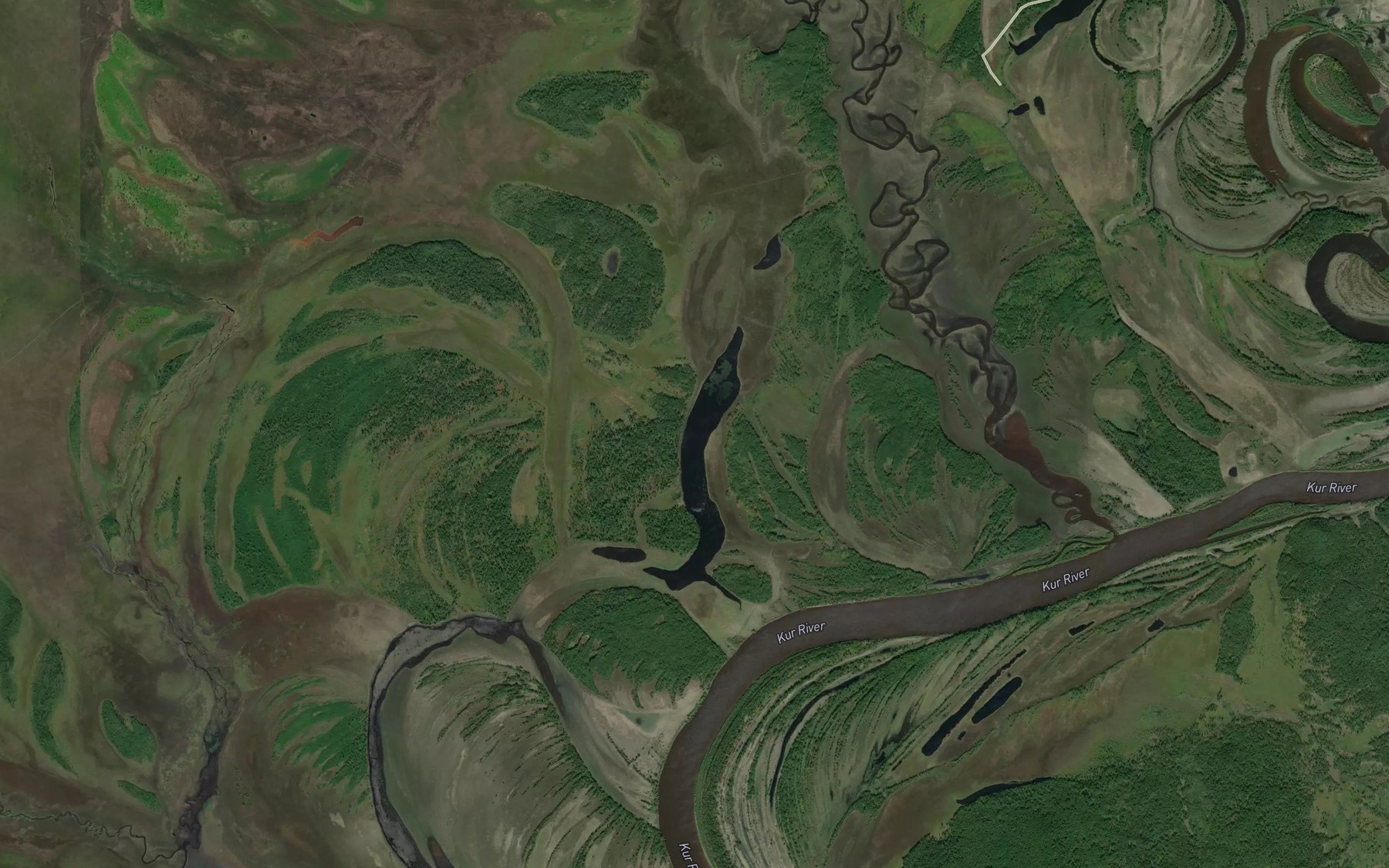Satellite map of the Ozero Peschanoye