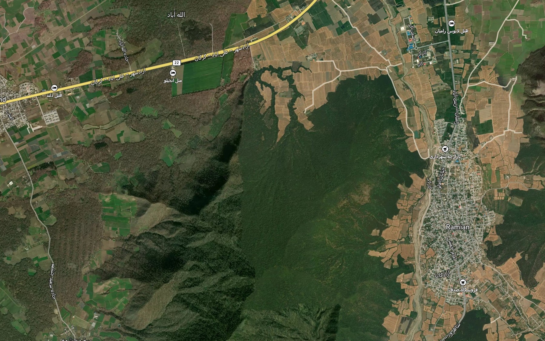 Satellite map of the Cheshmeh-ye Zalarteh