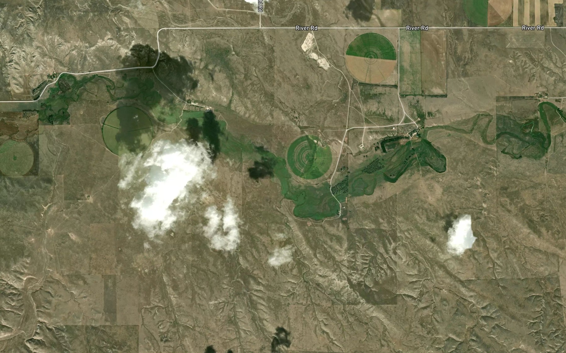 Satellite map of the Barngrover Creek