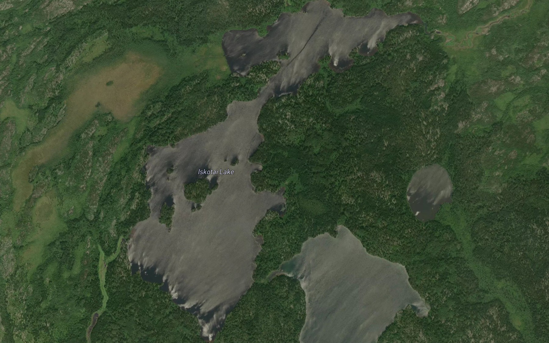 Satellite map of the Iskotai Lake