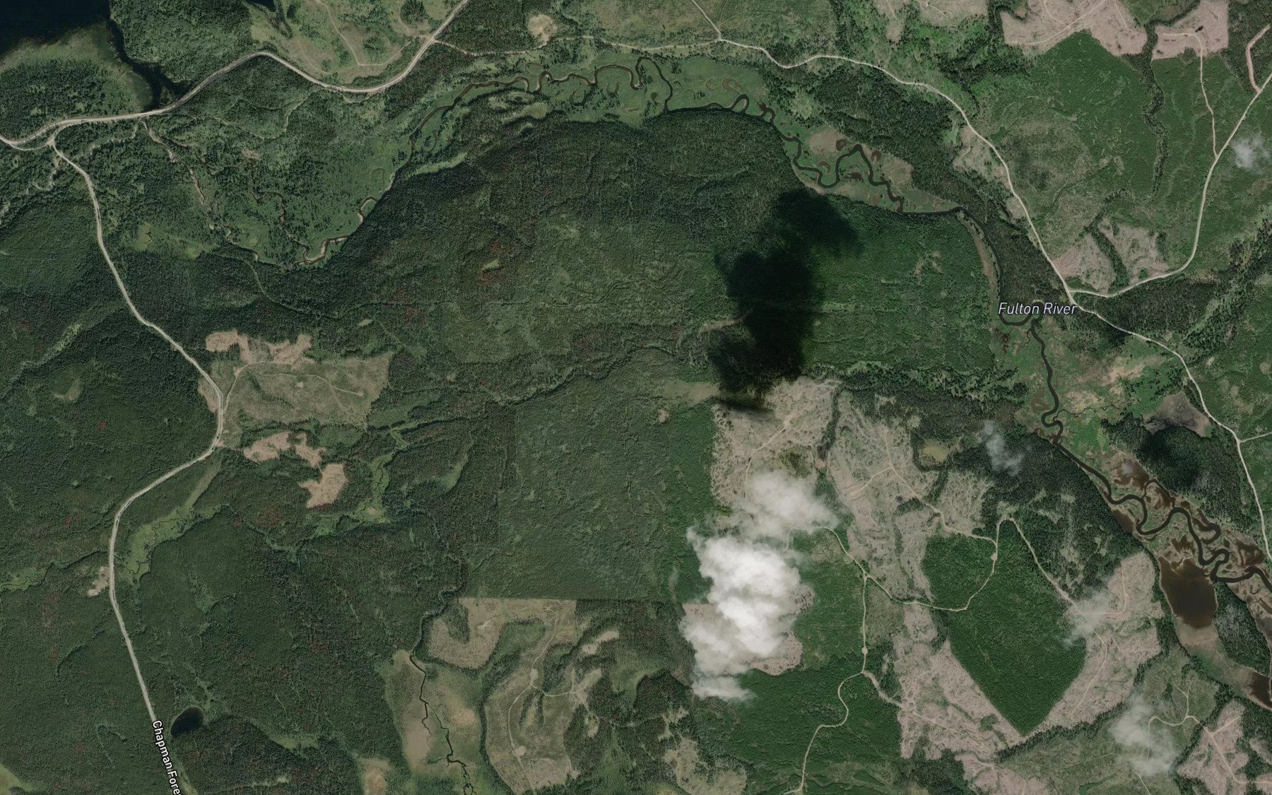 Satellite map of the Fink Creek
