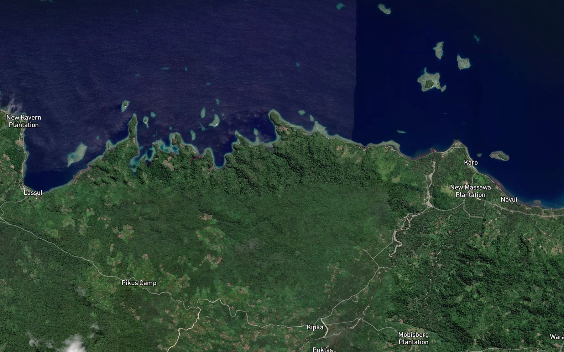 Satellite map of the Loan Bay