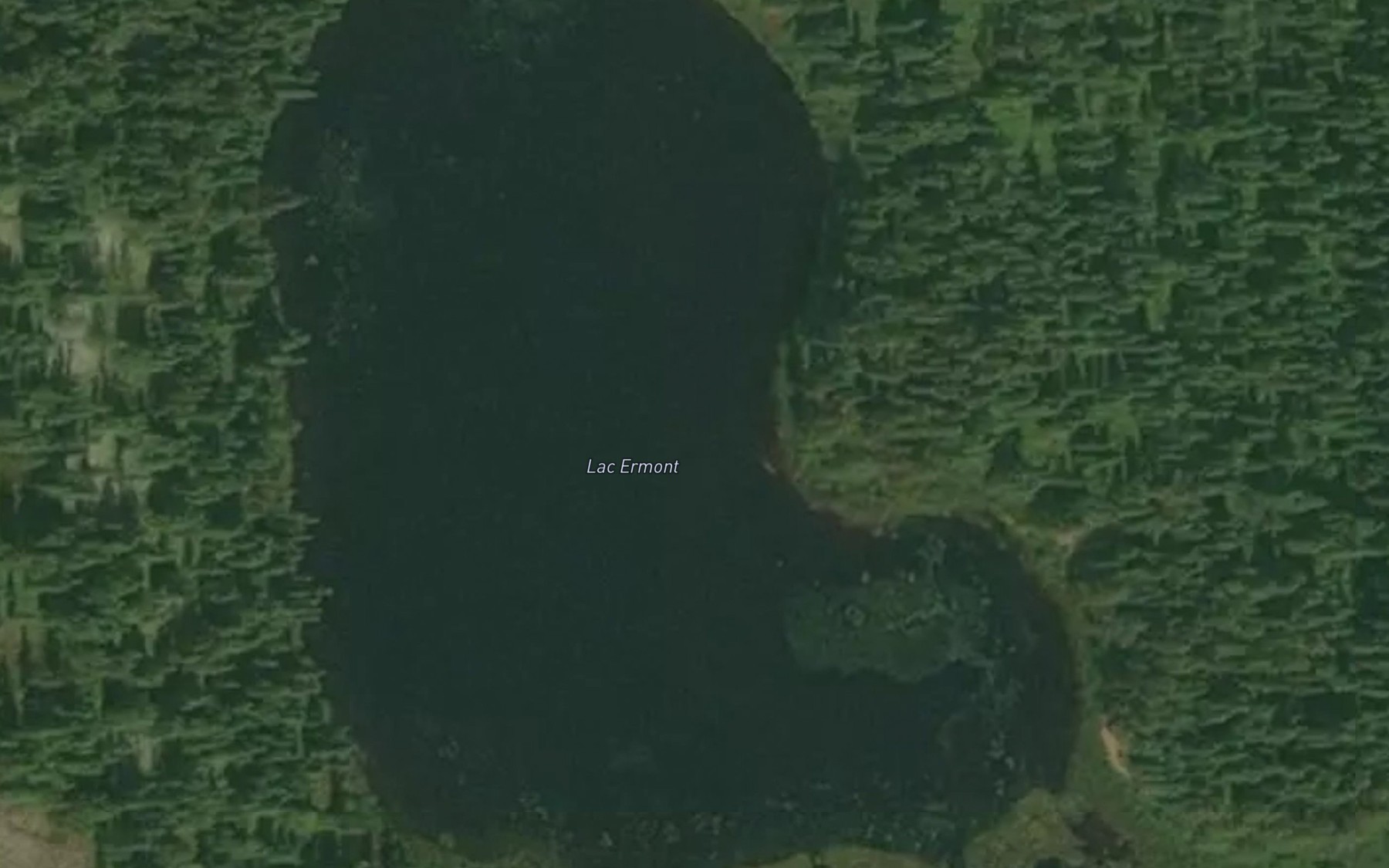 Satellite map of the Lac Ermont