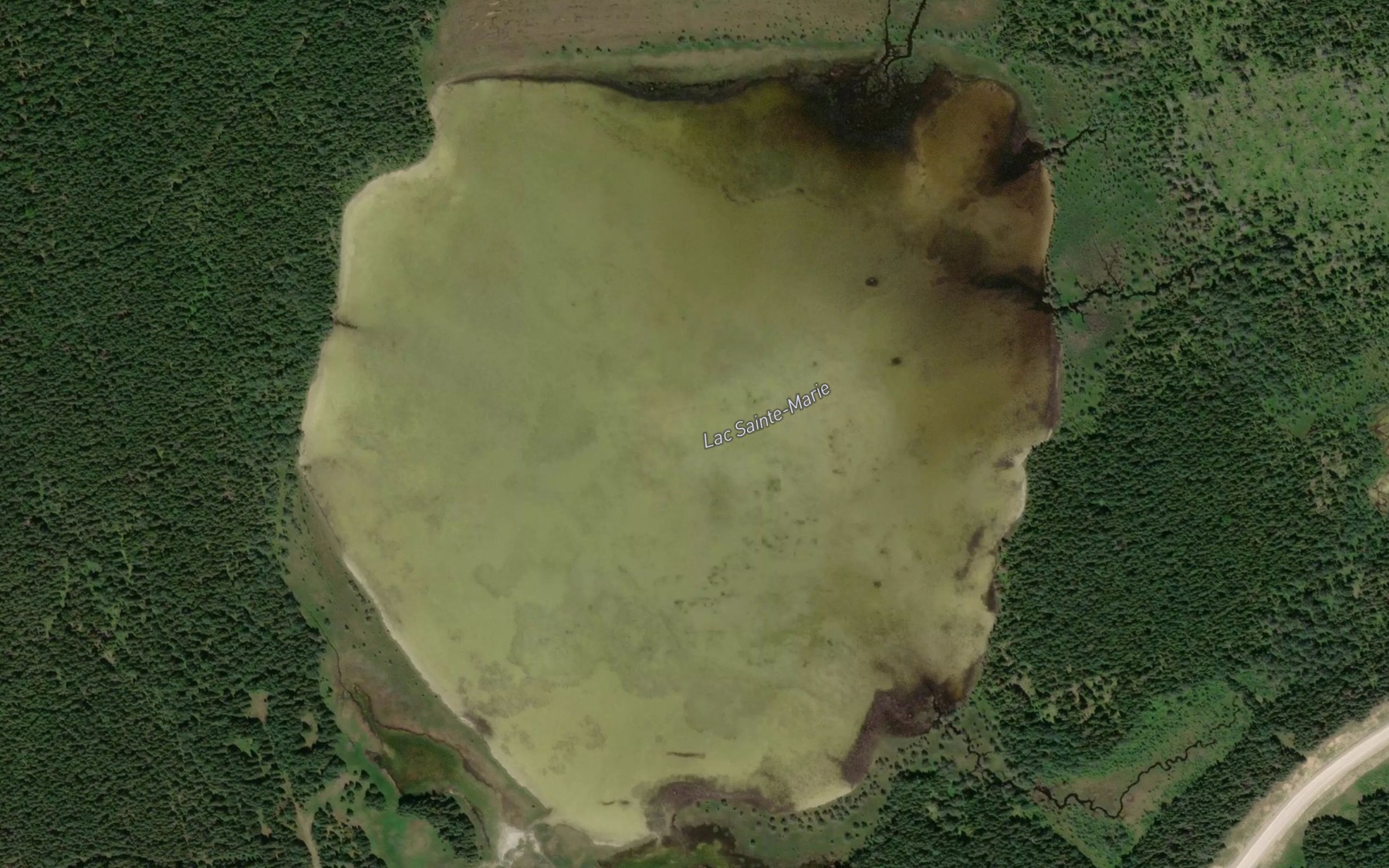 Satellite map of the Lac Sainte-Marie